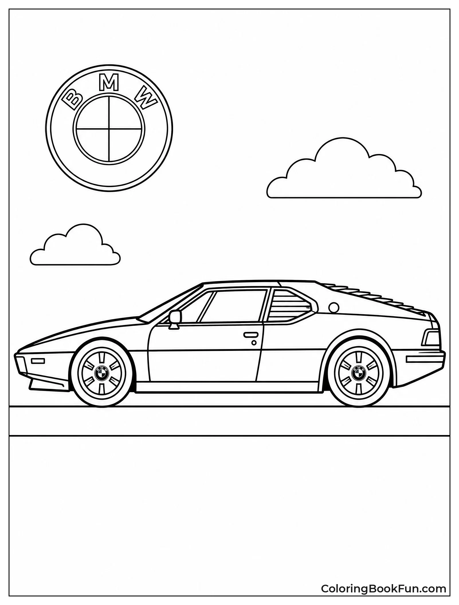 Classic BMW M1 Supercar Side