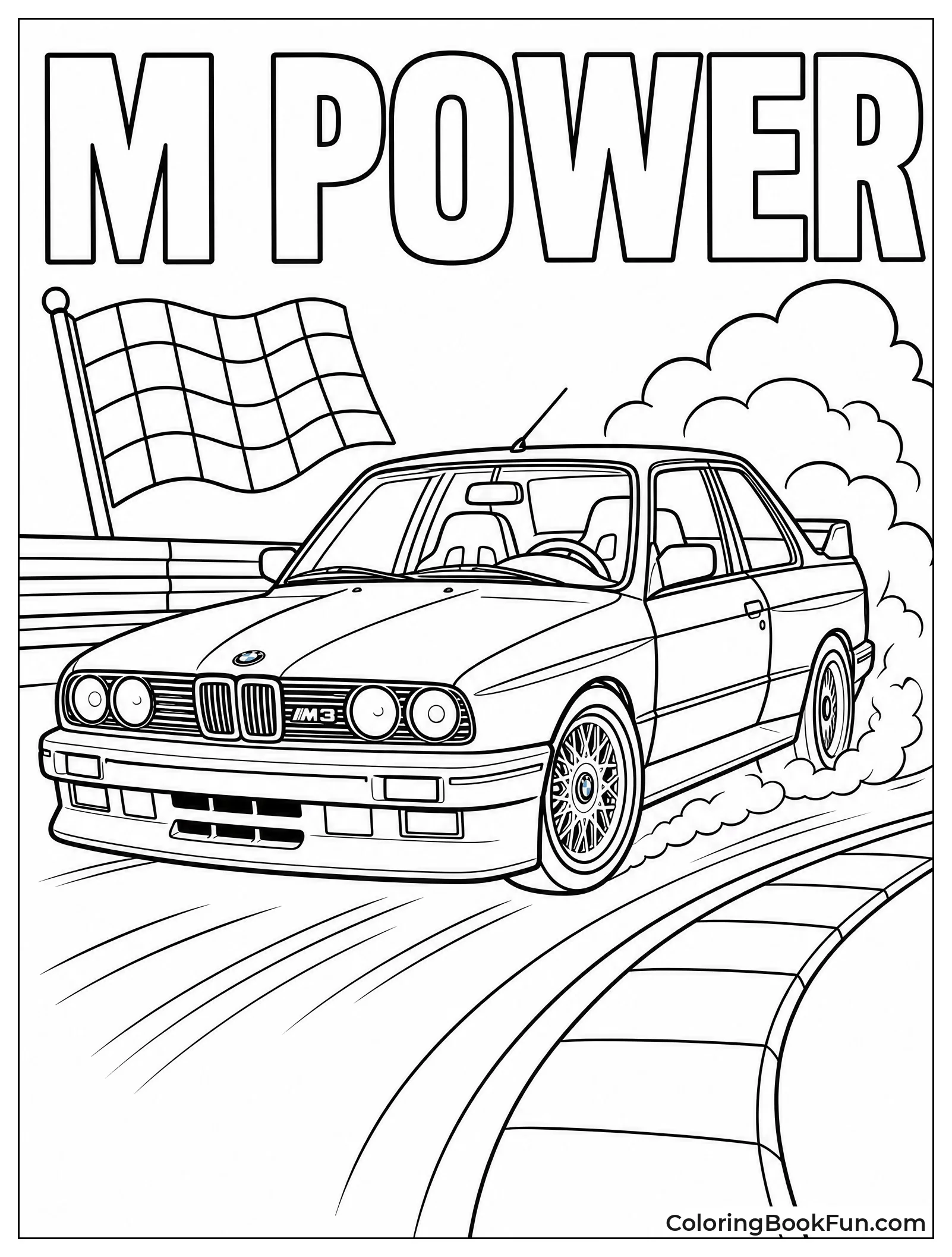 Vintage BMW M3 on Track