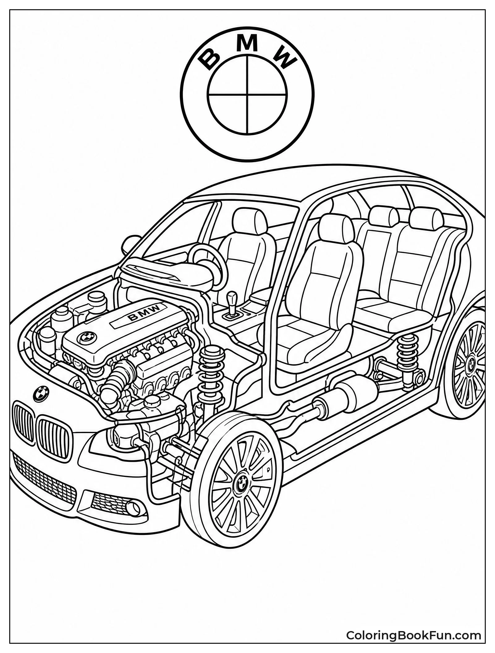 Cutaway View of BMW Inside