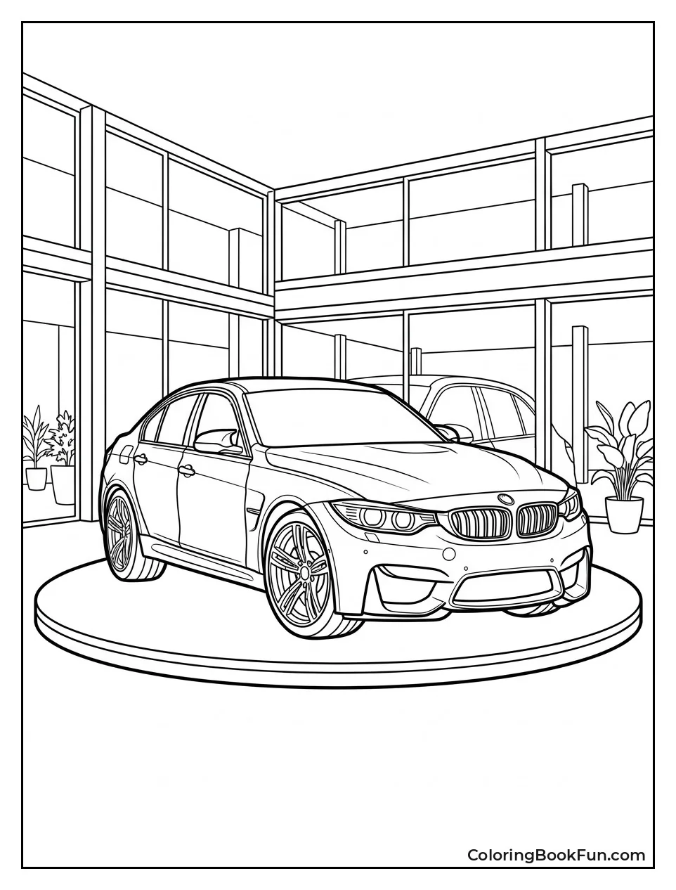 Shiny BMW in Showroom