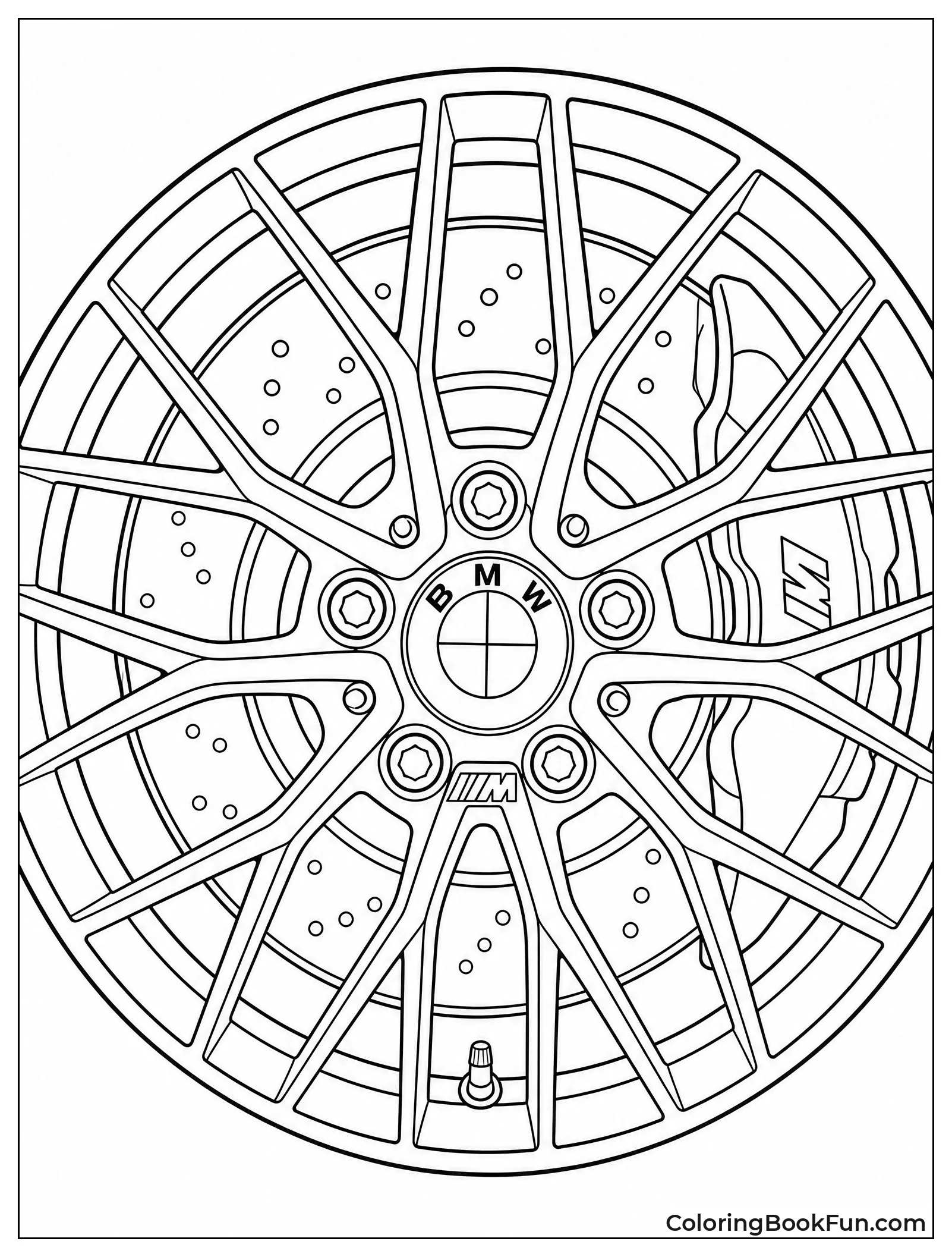 Detailed BMW Alloy Wheel Closeup