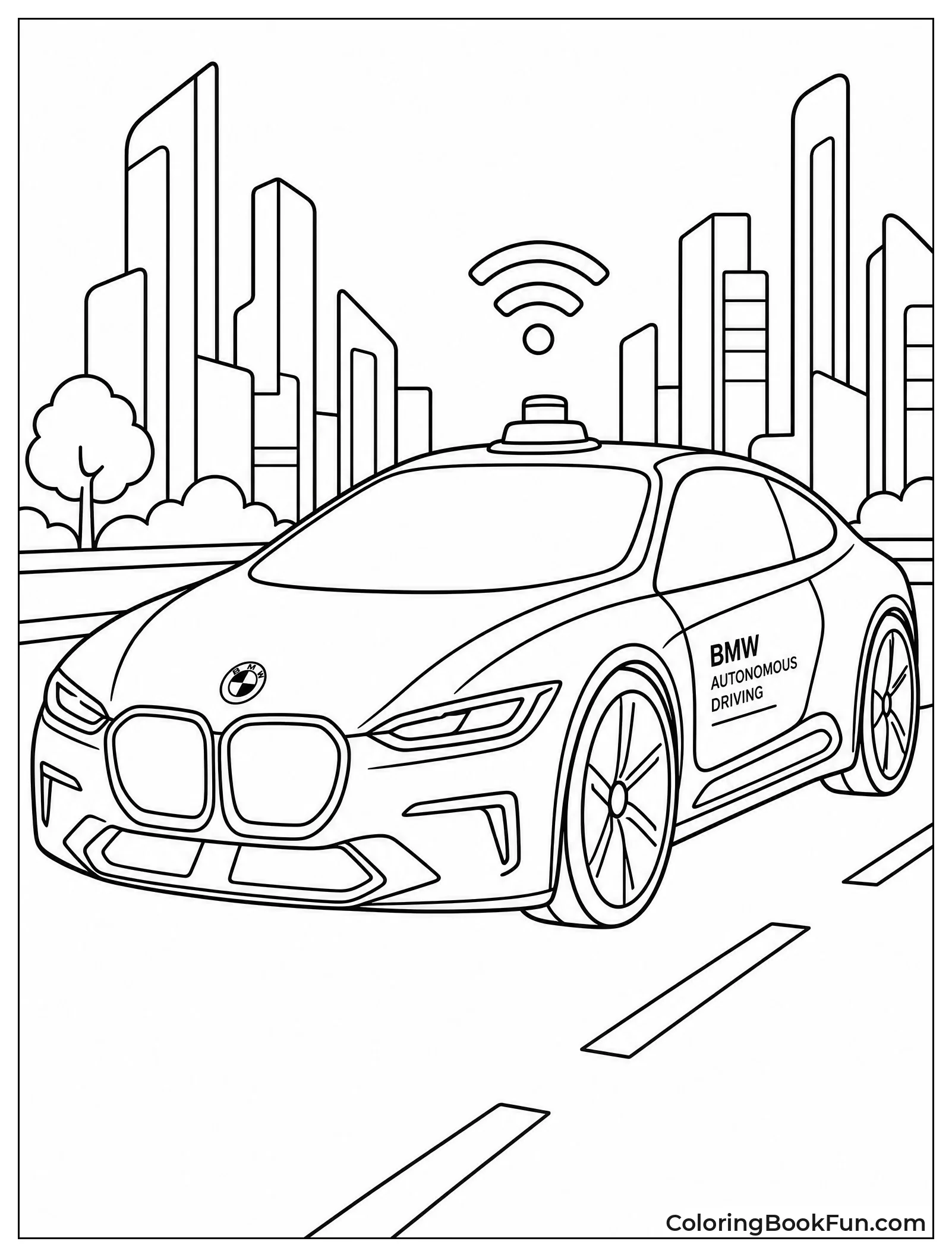 Futuristic Self Driving BMW