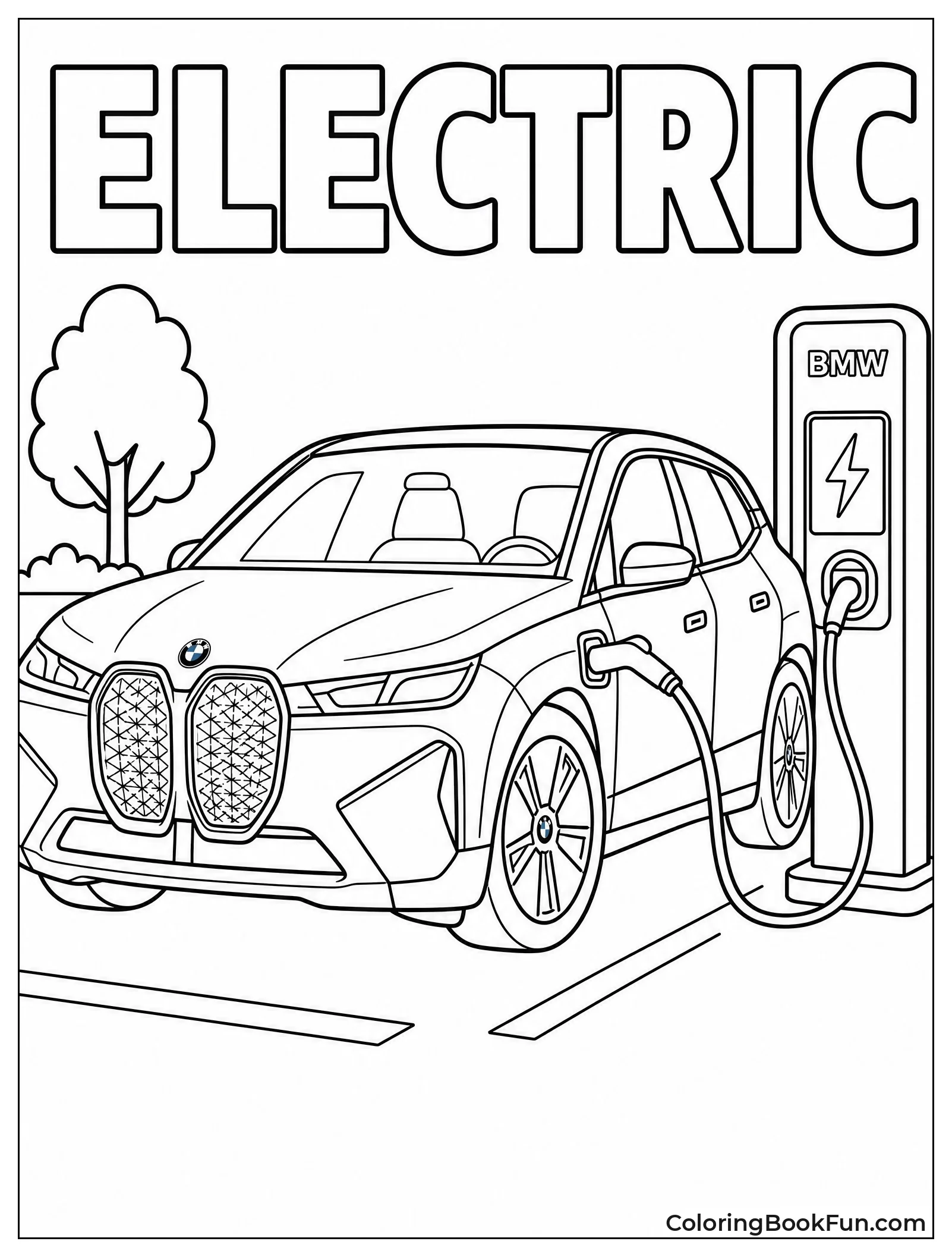 BMW iX at Charging Station