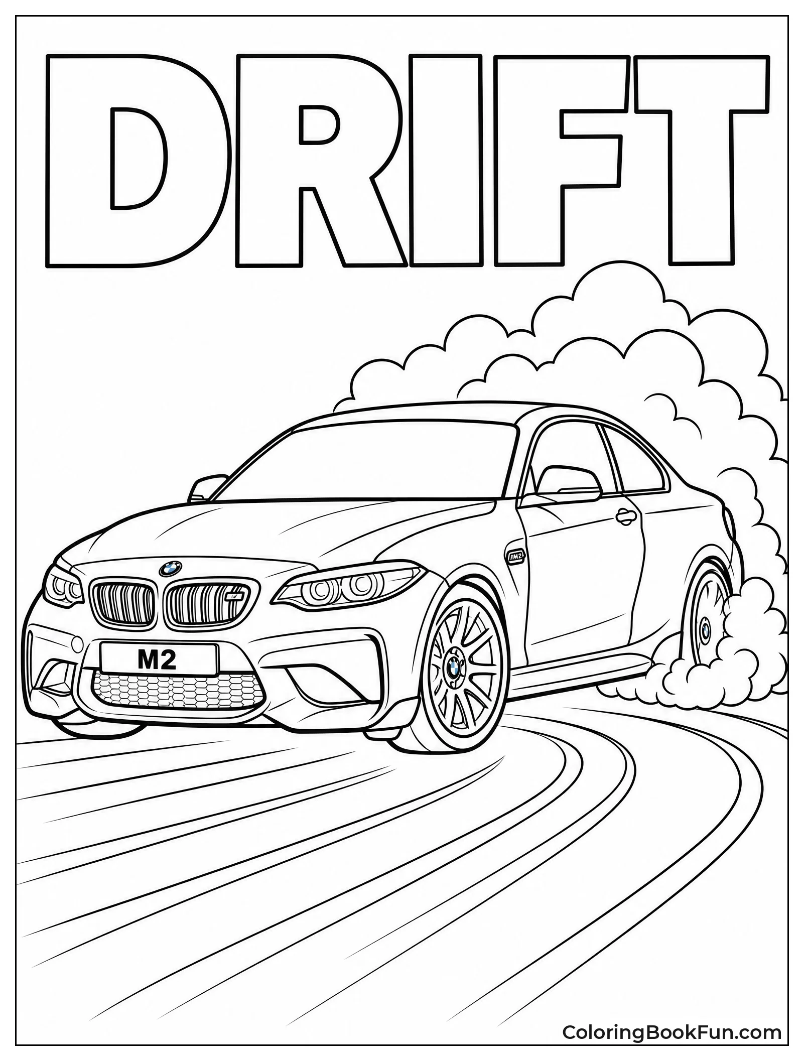 BMW M2 Drifting with Smoke