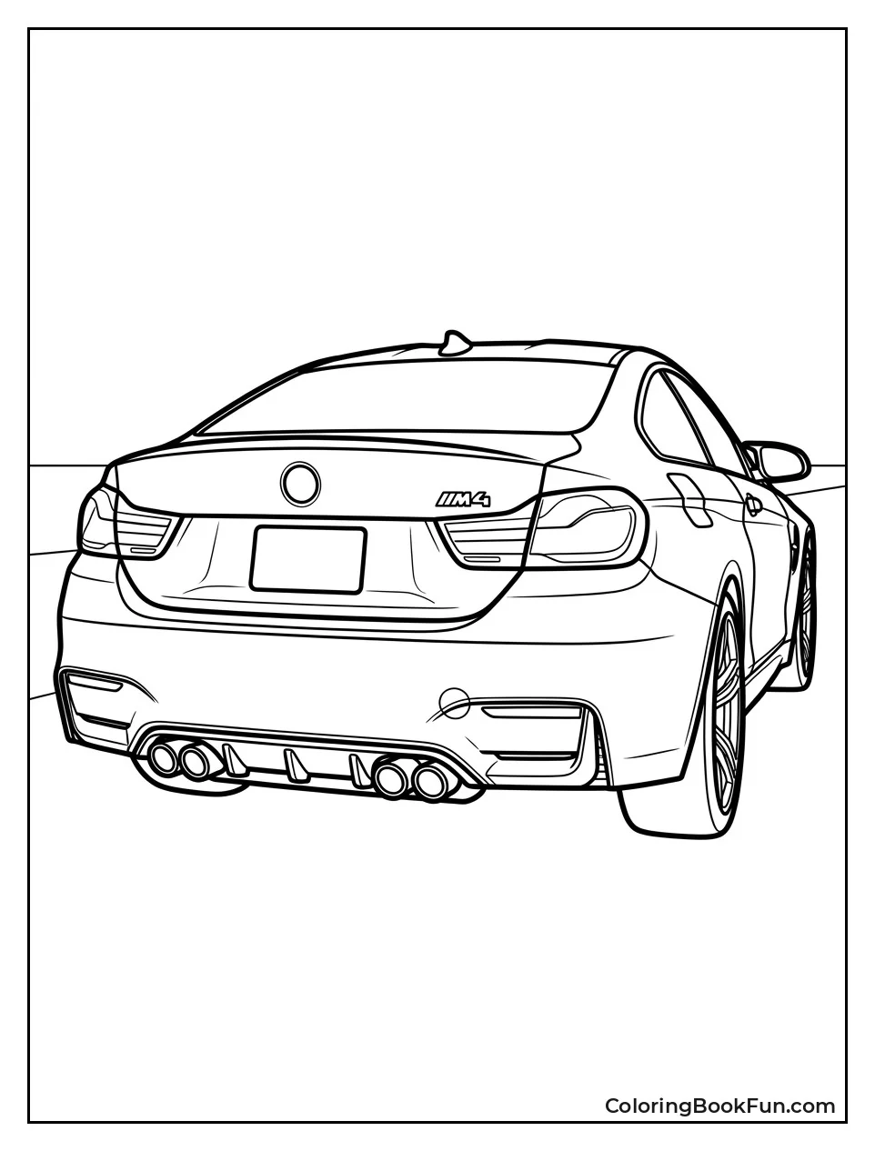 BMW M4 Rear with Exhausts