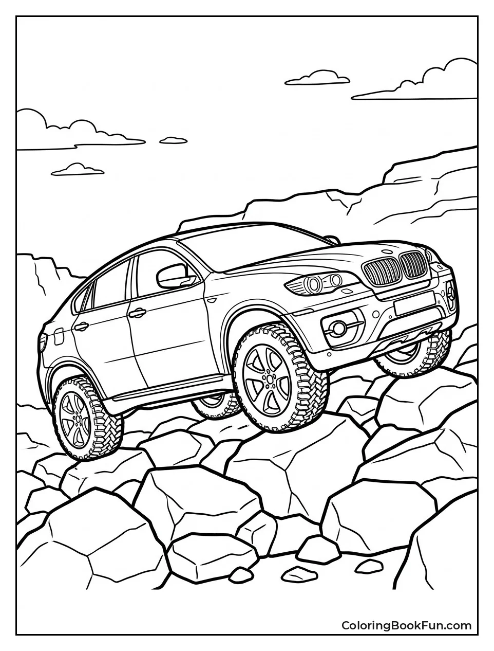 BMW X6 Climbing Big Rocks