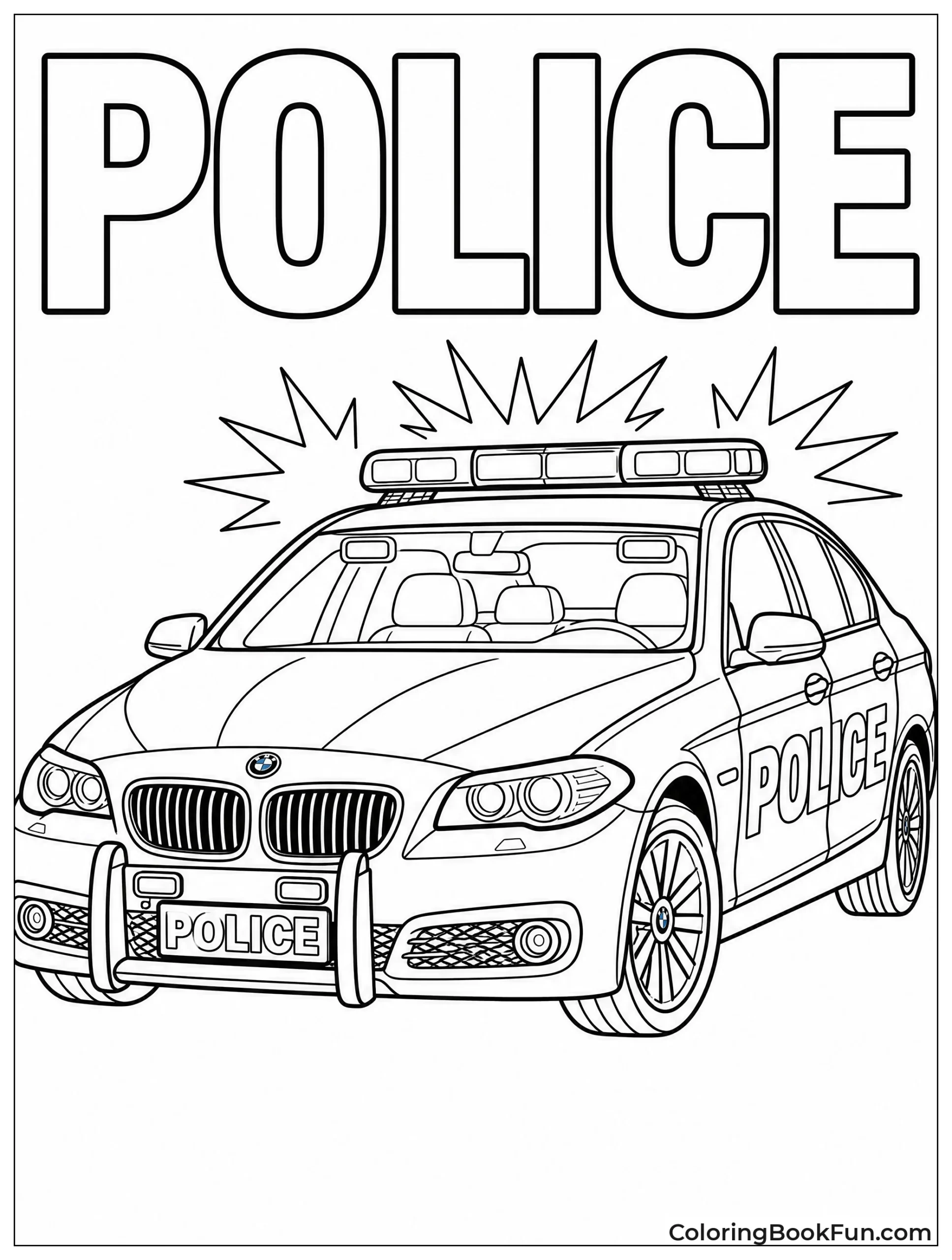 BMW Police Car with Lights