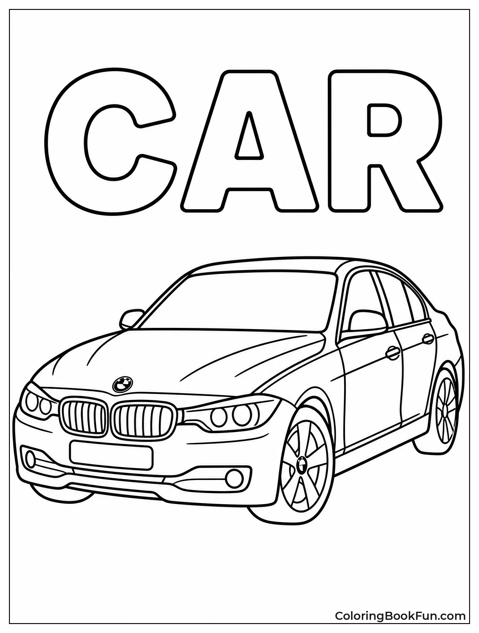 Simple BMW Sedan Outline