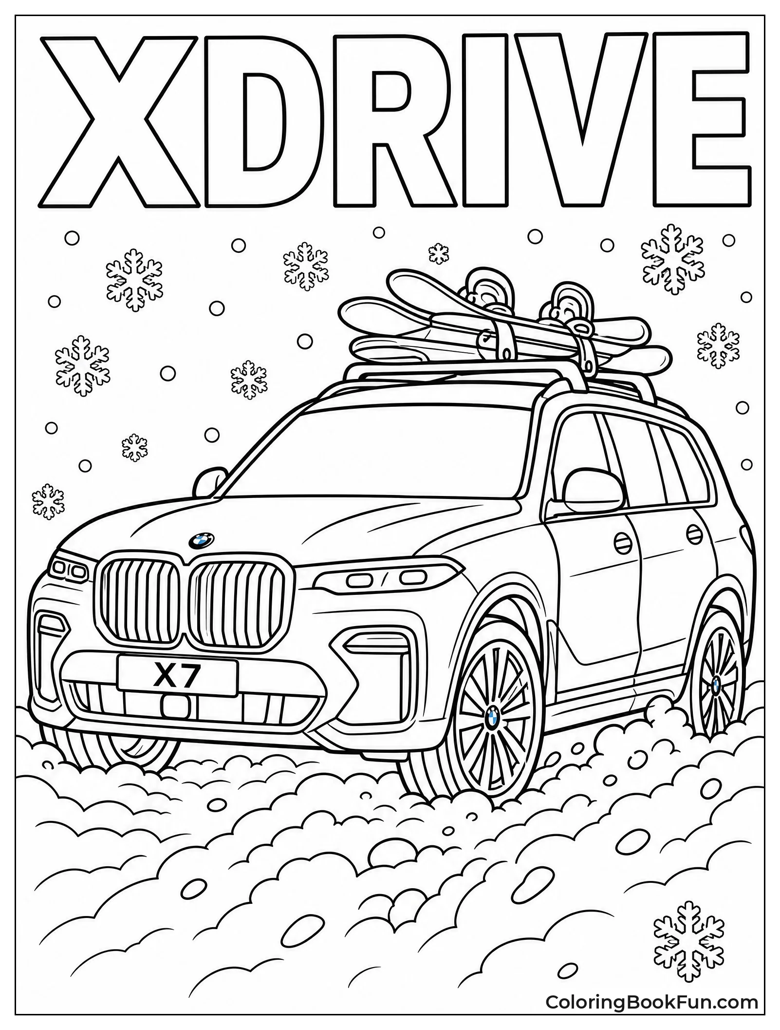 BMW X7 in Deep Snow