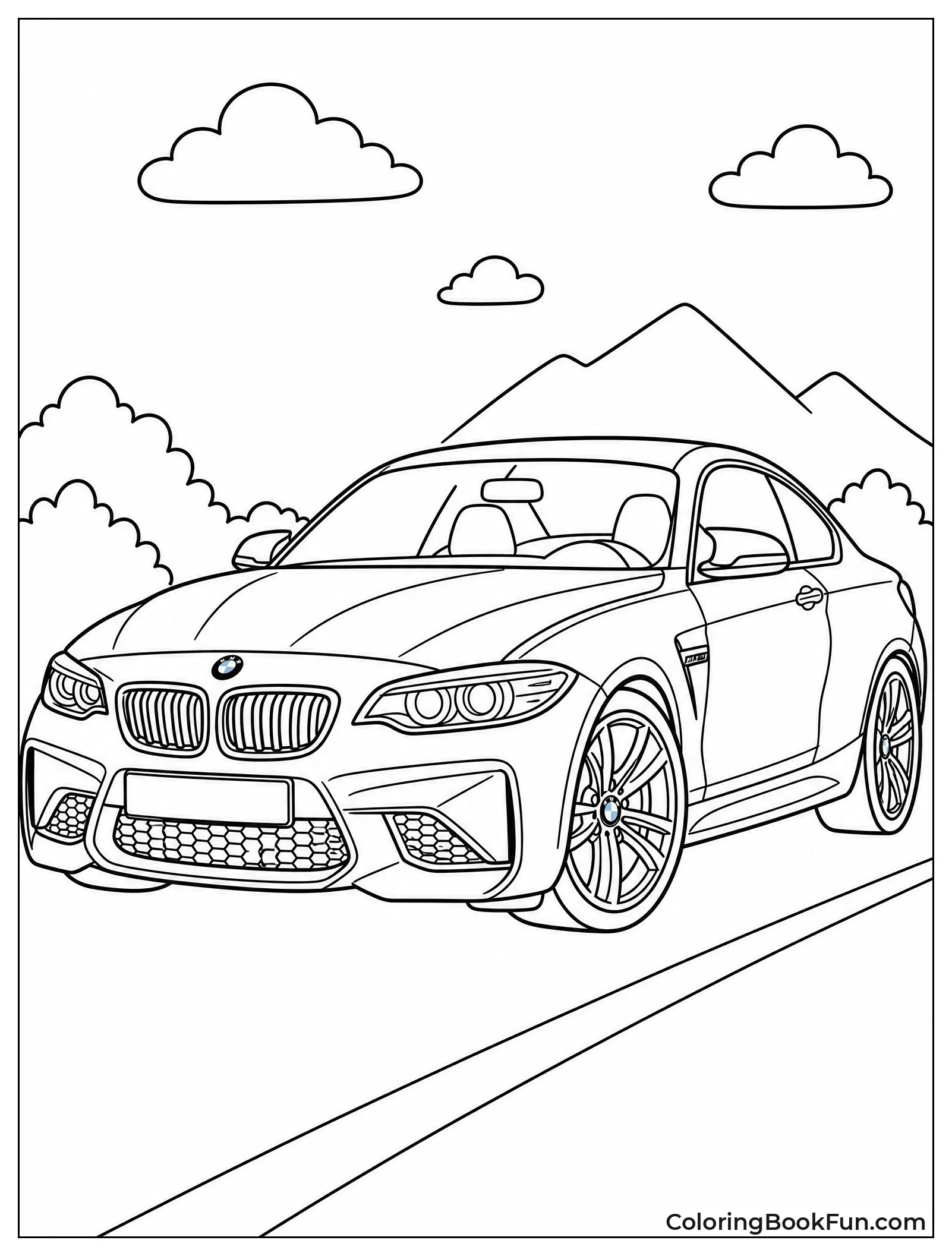 BMW Sports Car Zooming Forward