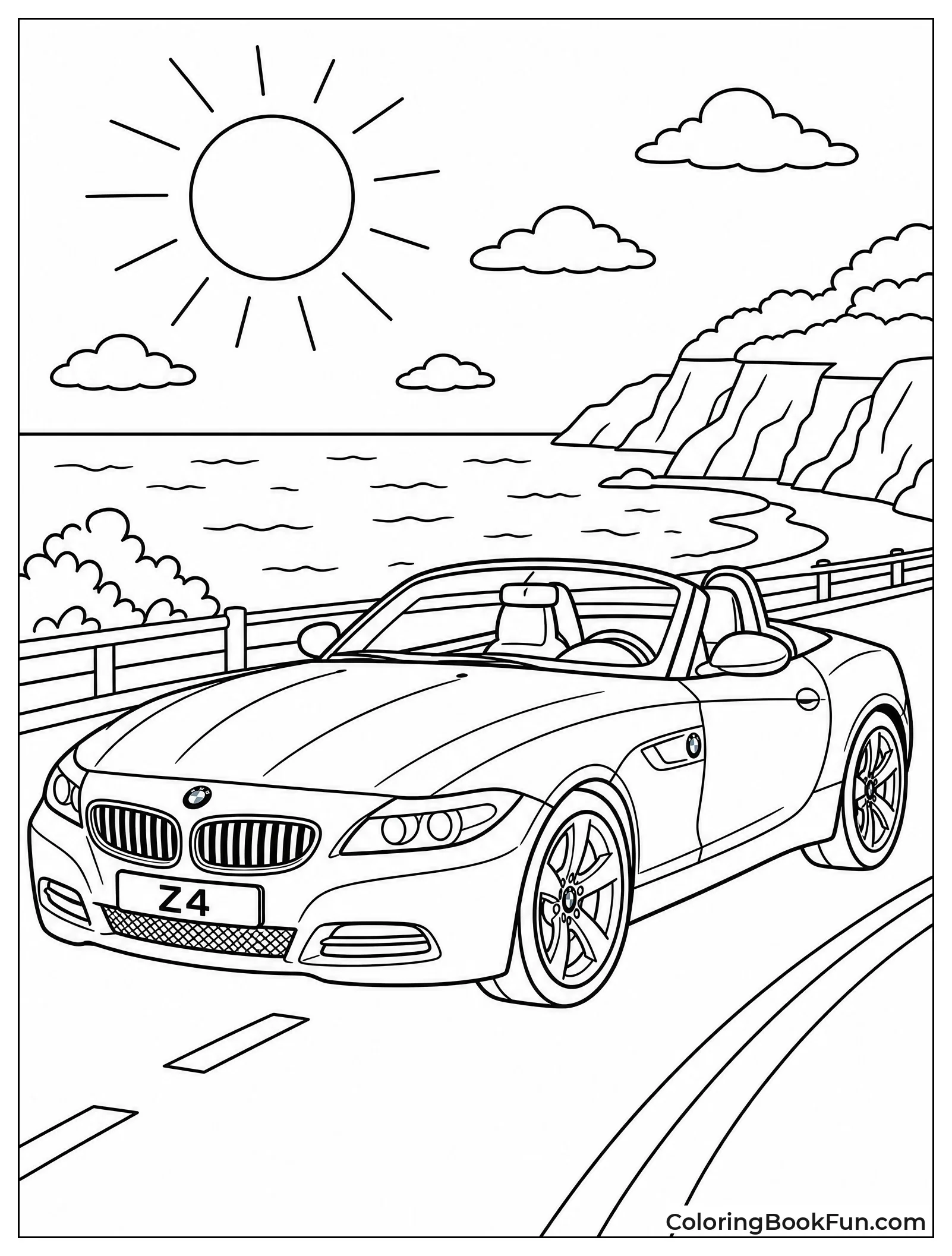 BMW Z4 by the Ocean