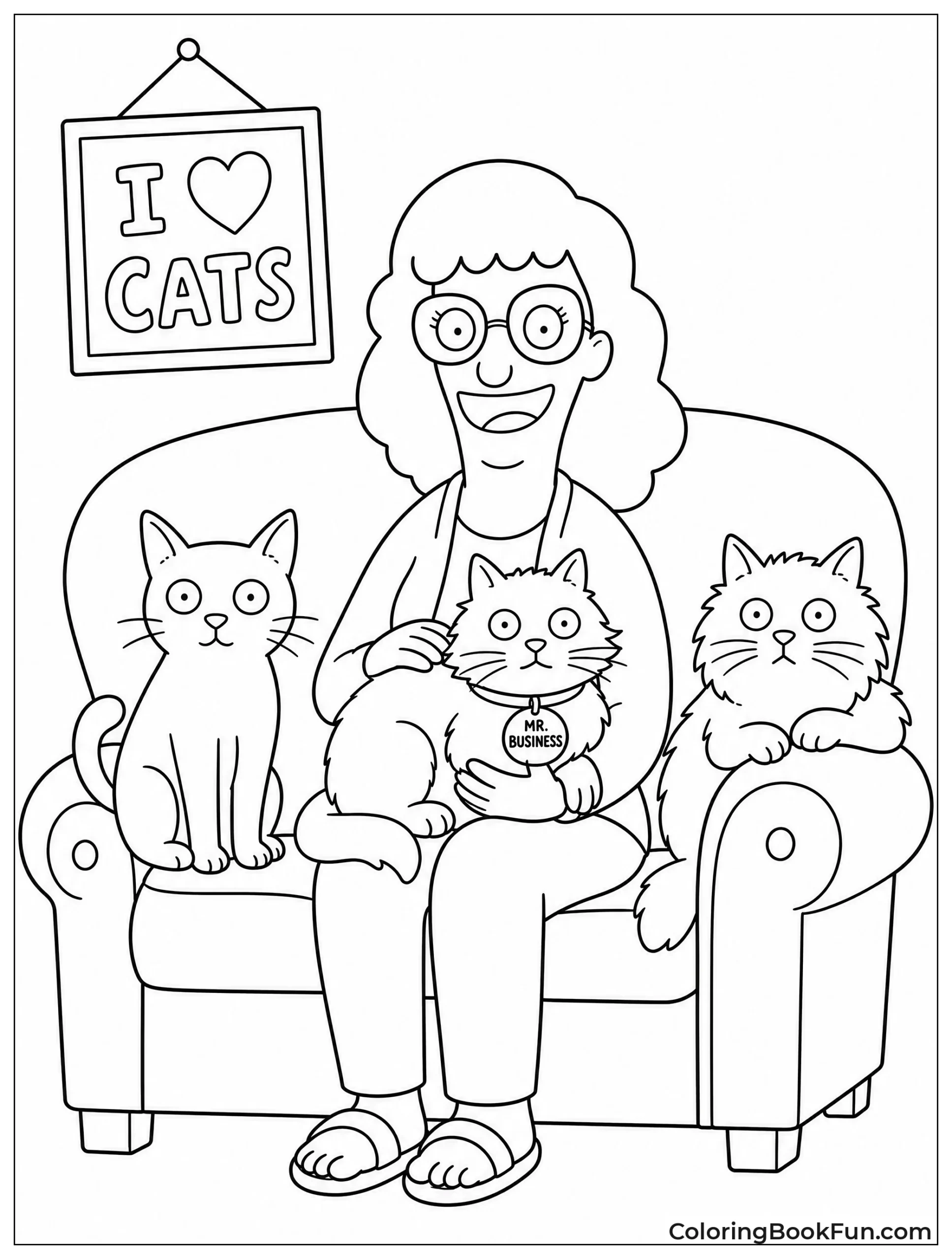 Aunt Gayle with Her Cats