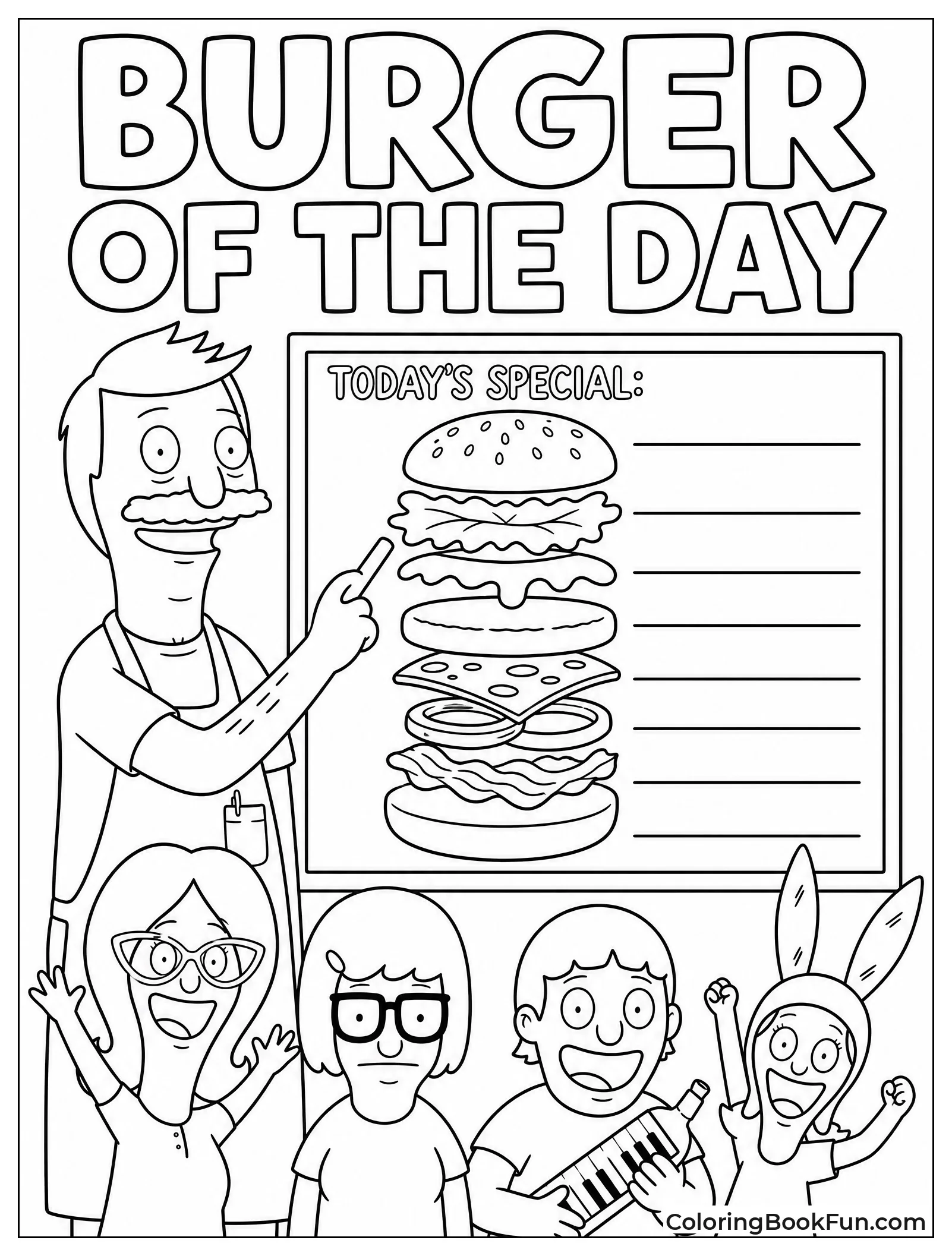 Bob Creating Special Burger of Day
