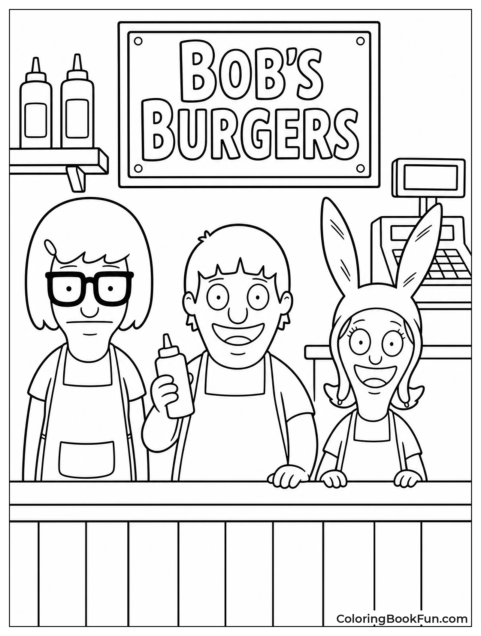 Kids Standing Behind Restaurant Counter