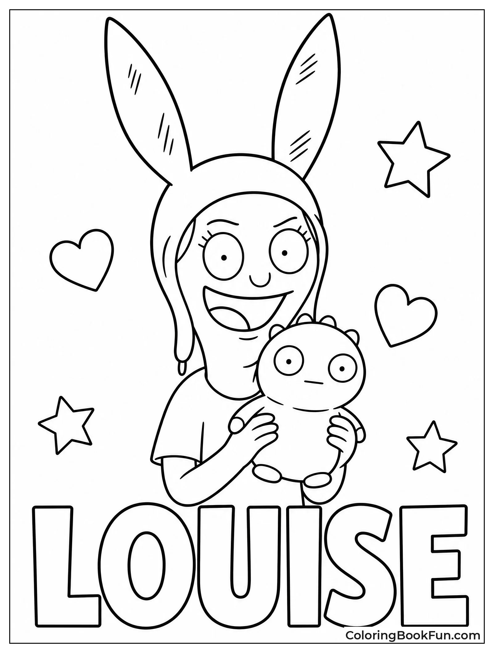 Louise Smiling with Bunny Ears