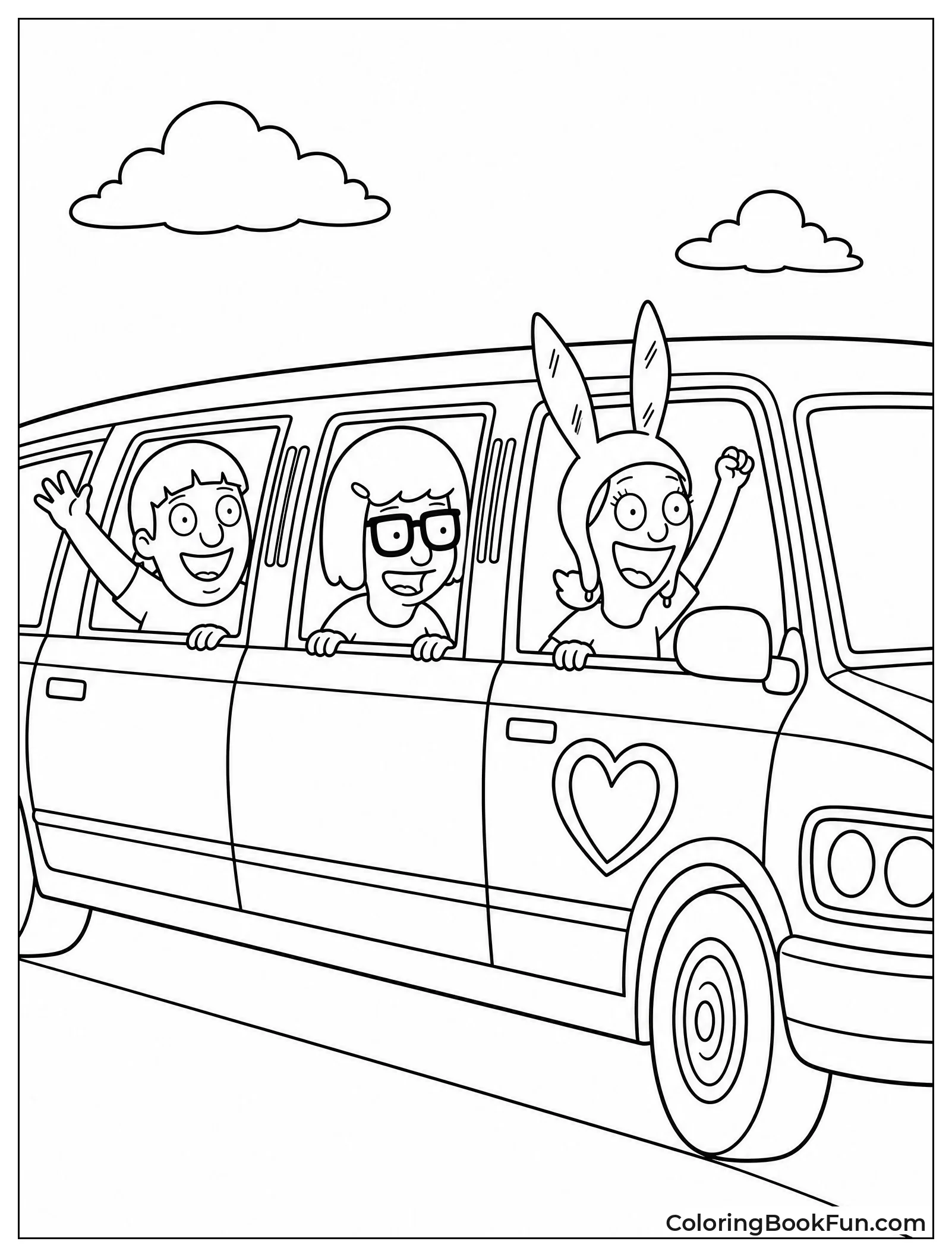 Kids Riding in Pink Limo