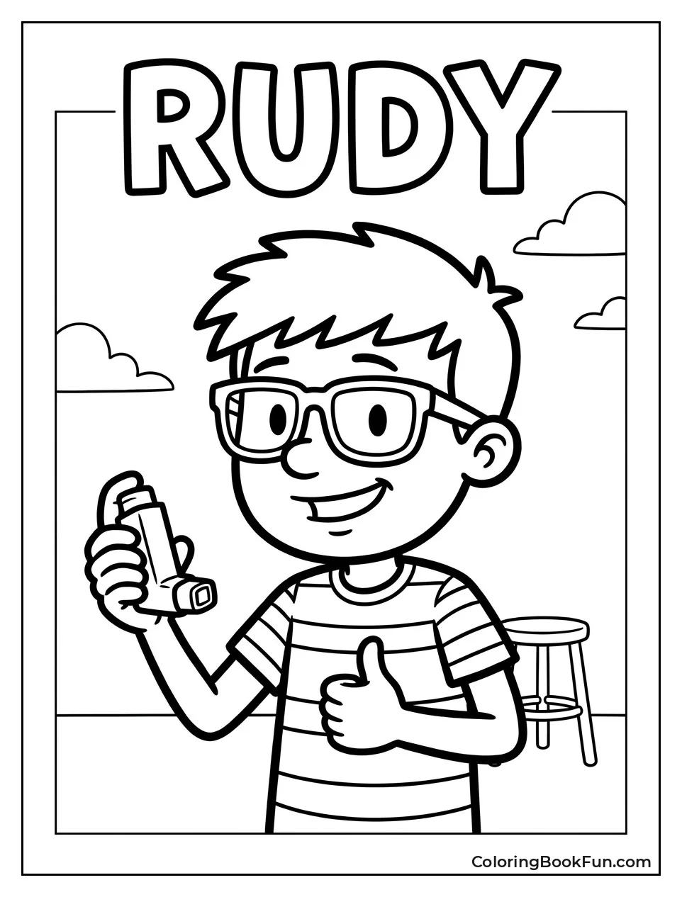 Rudy Giving Thumbs Up