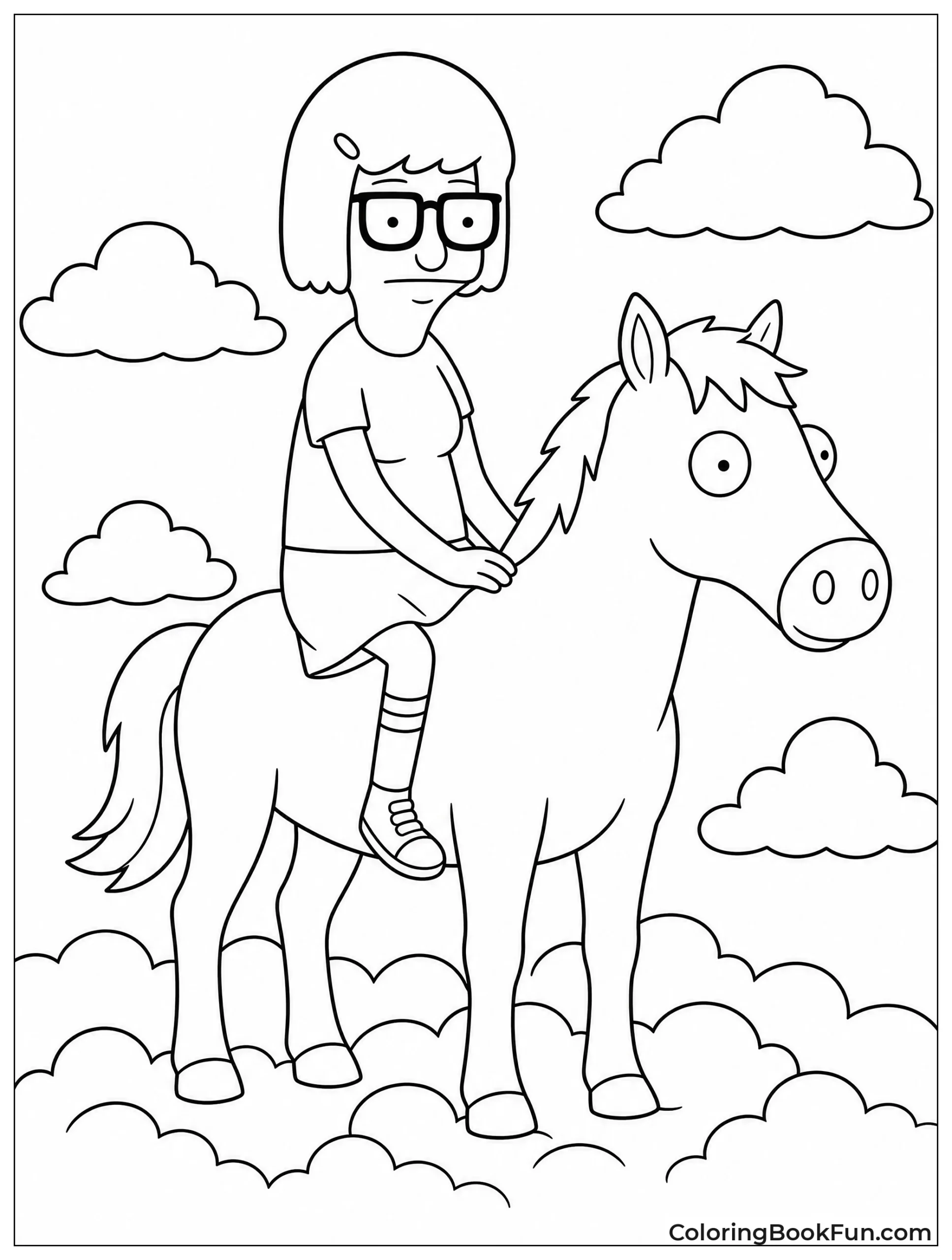 Tina Riding Imaginary Horse Jericho