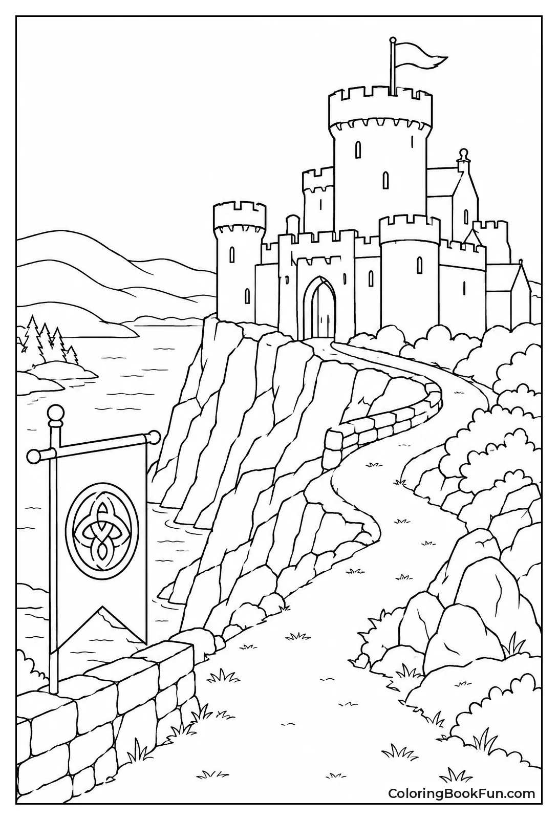 Castle Perched on Rugged Cliffs