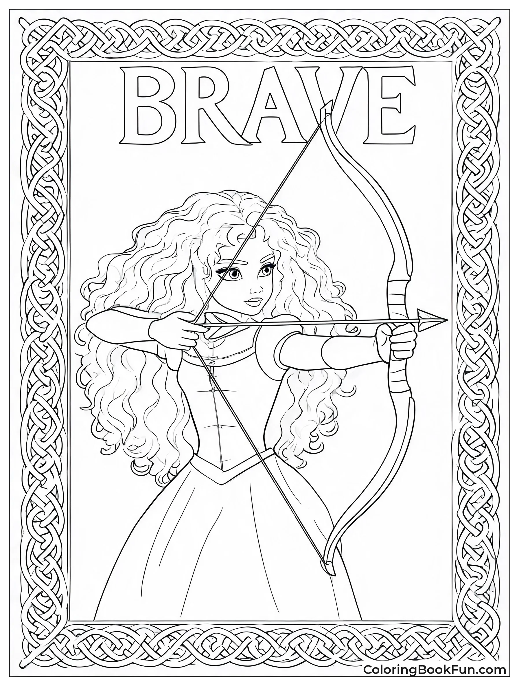 Merida in Archery Pose with Knots