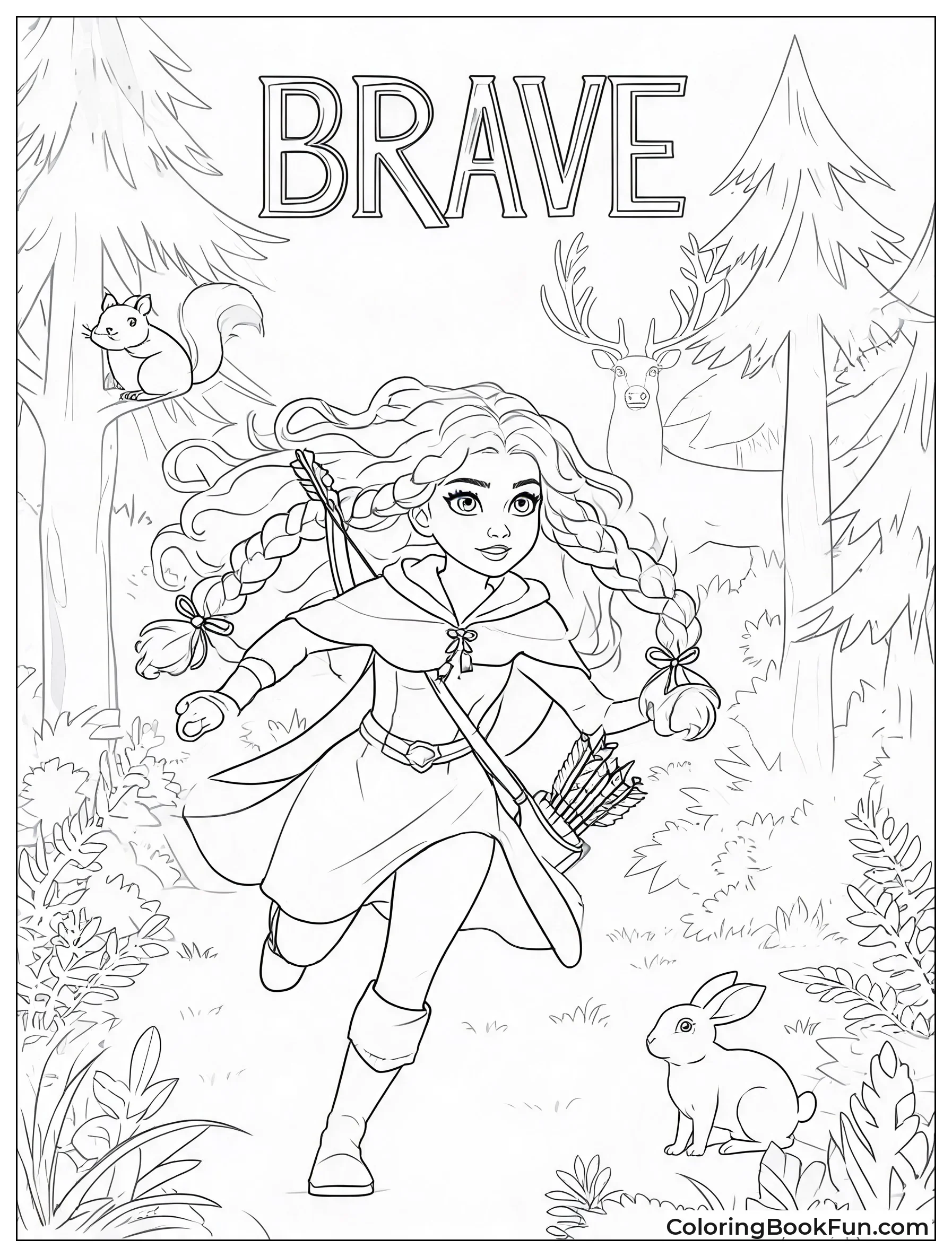 Merida Running Through Enchanted Forest