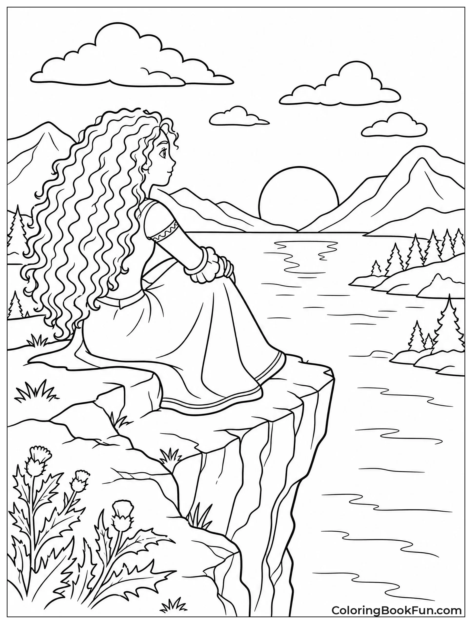 Merida Watching Sunset over Loch