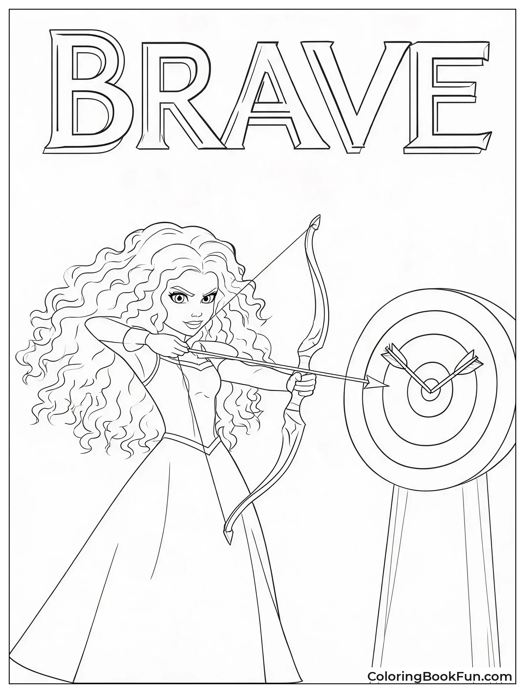 Merida Shooting an Arrow at Target