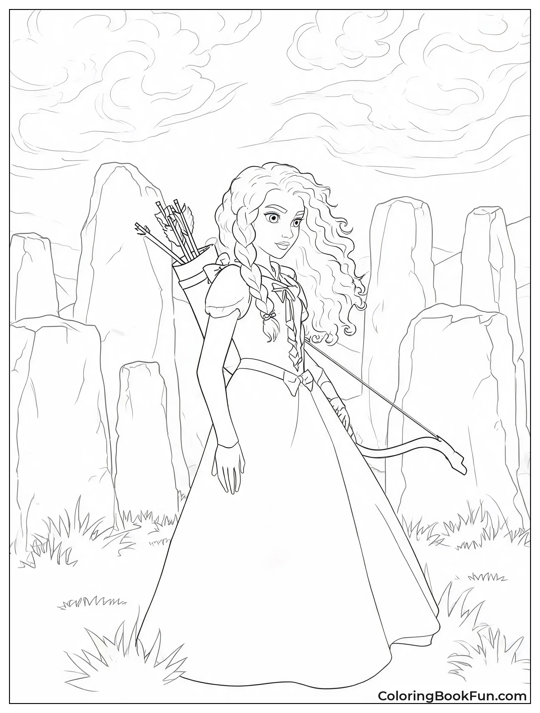 Merida at Ancient Standing Stones Circle