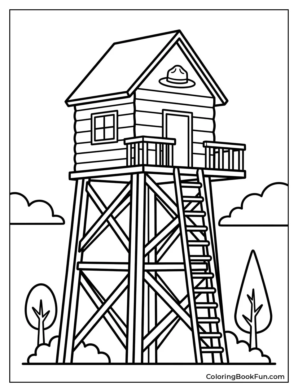 Ranger Cabin High on Stilts