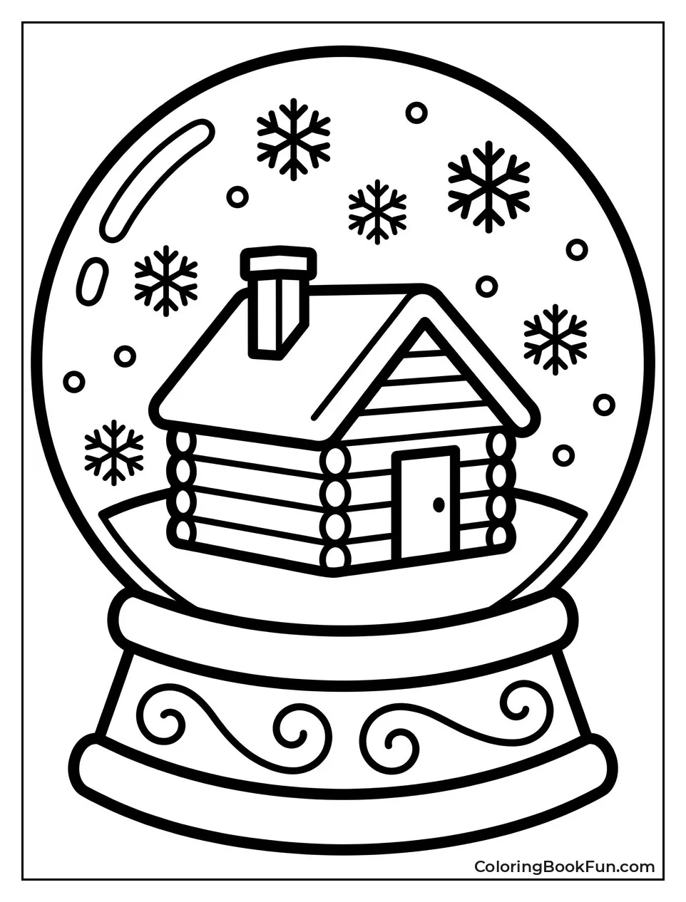 Log Cabin Inside Snow Globe