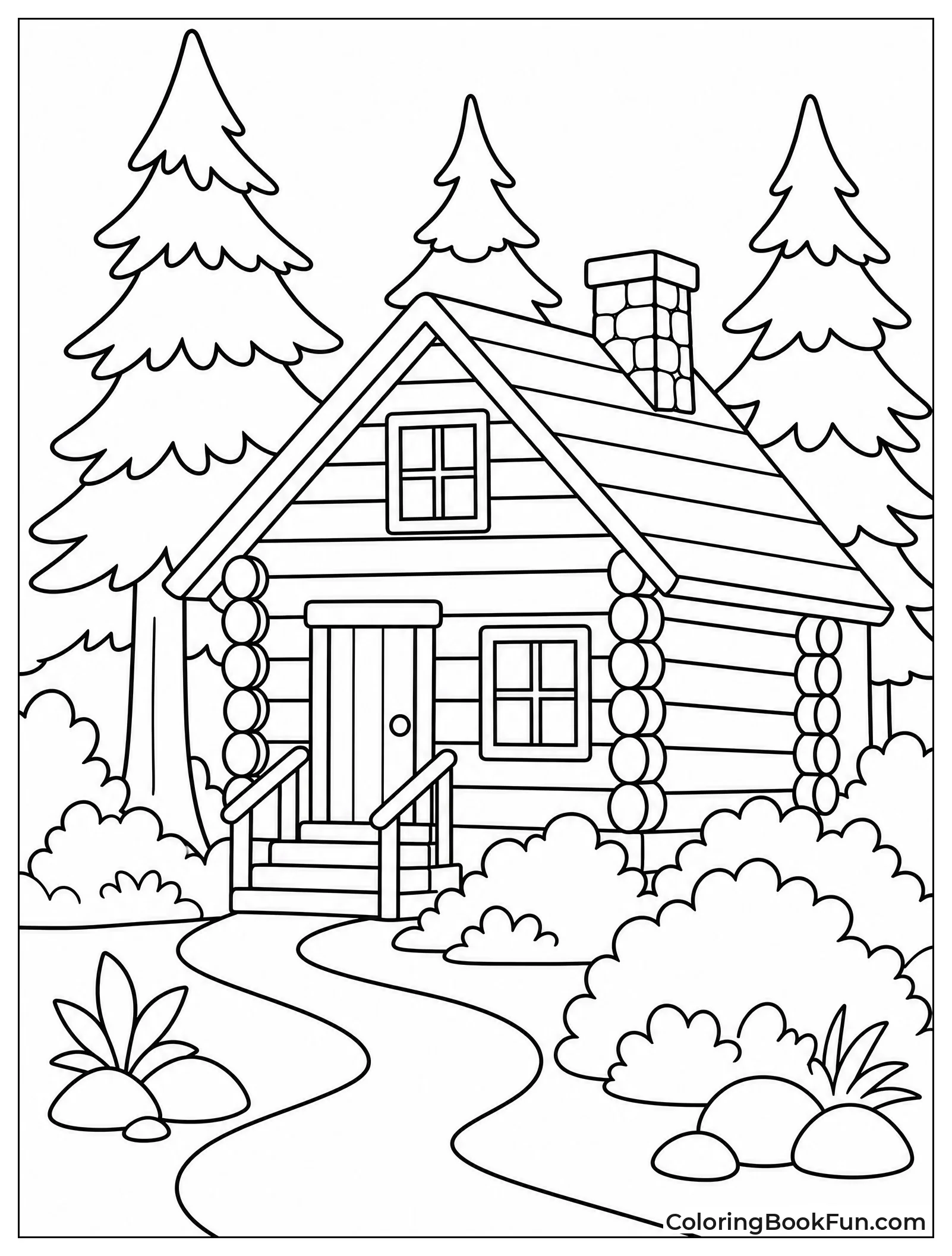 Cabin Hidden in Tall Trees