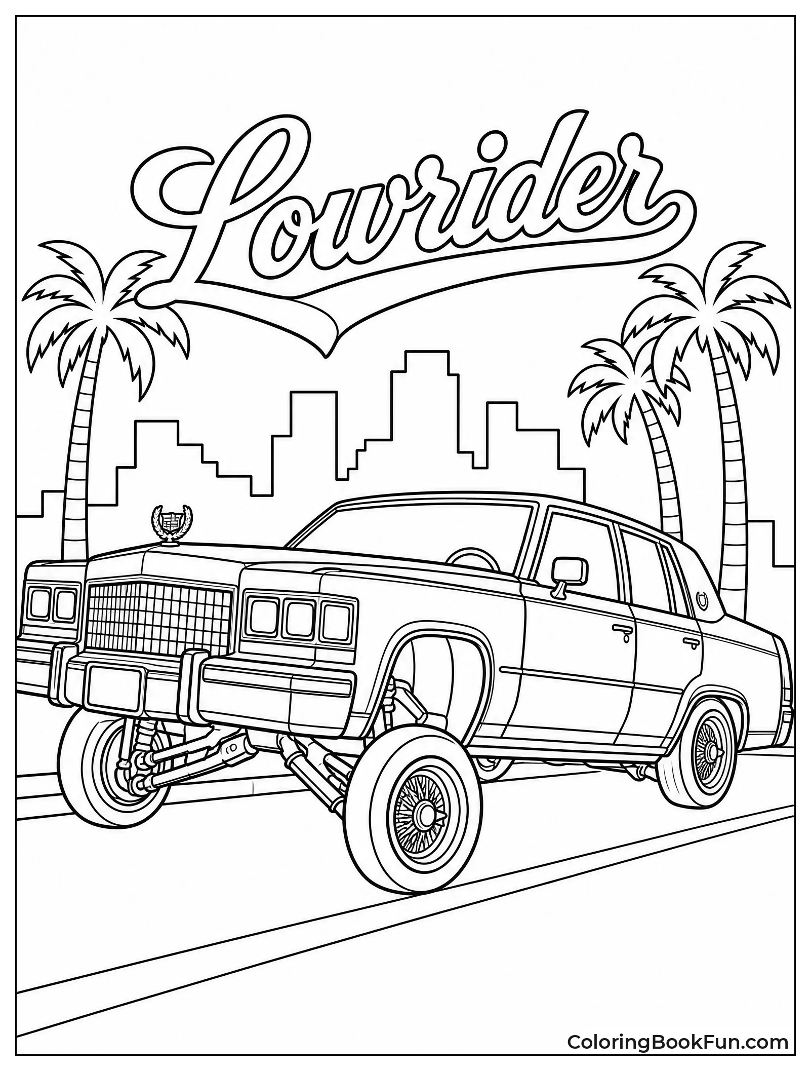 Cadillac Lowrider Bouncing on Hydraulics