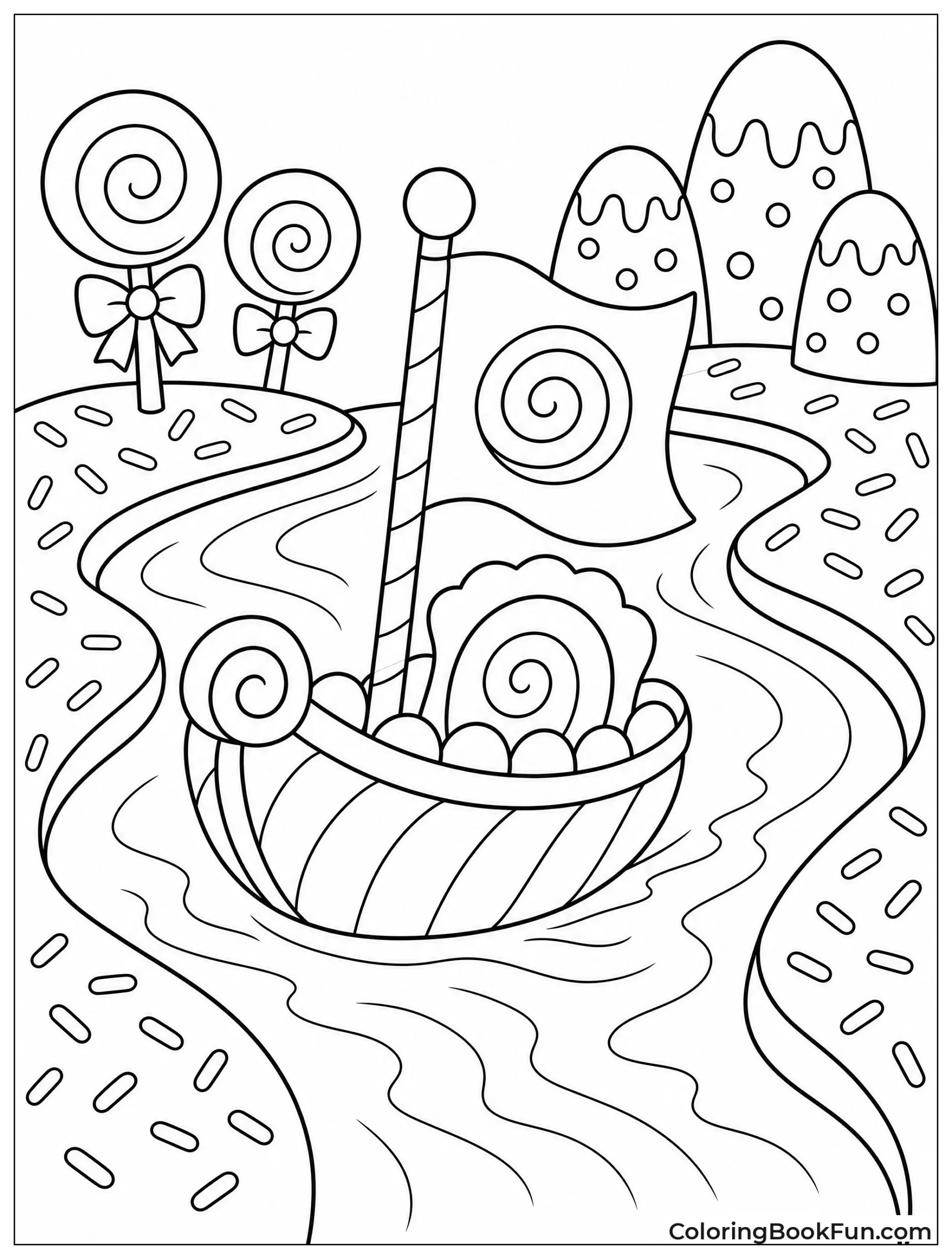 Boat Floats on Caramel River