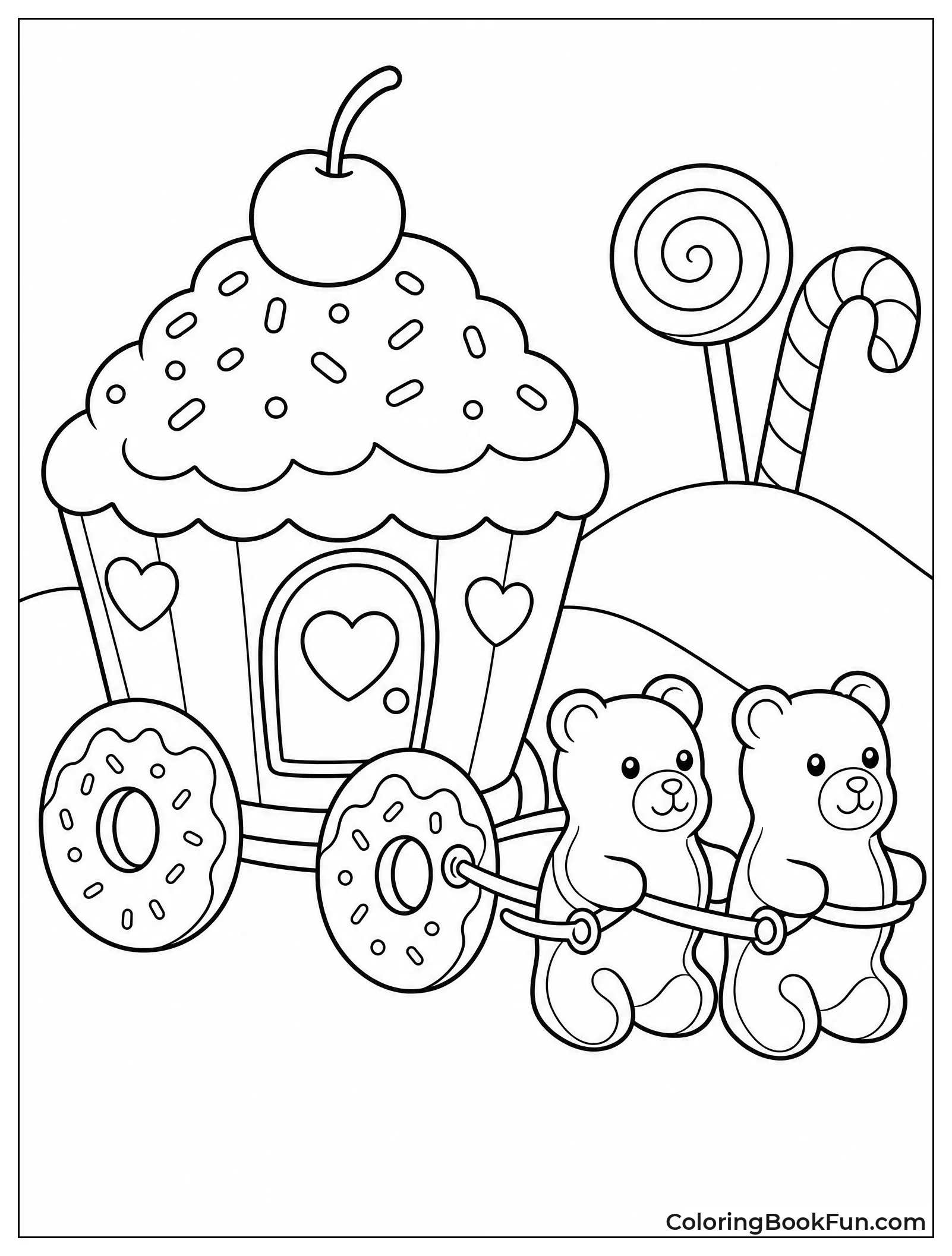 Cupcake Carriage Rolls Along