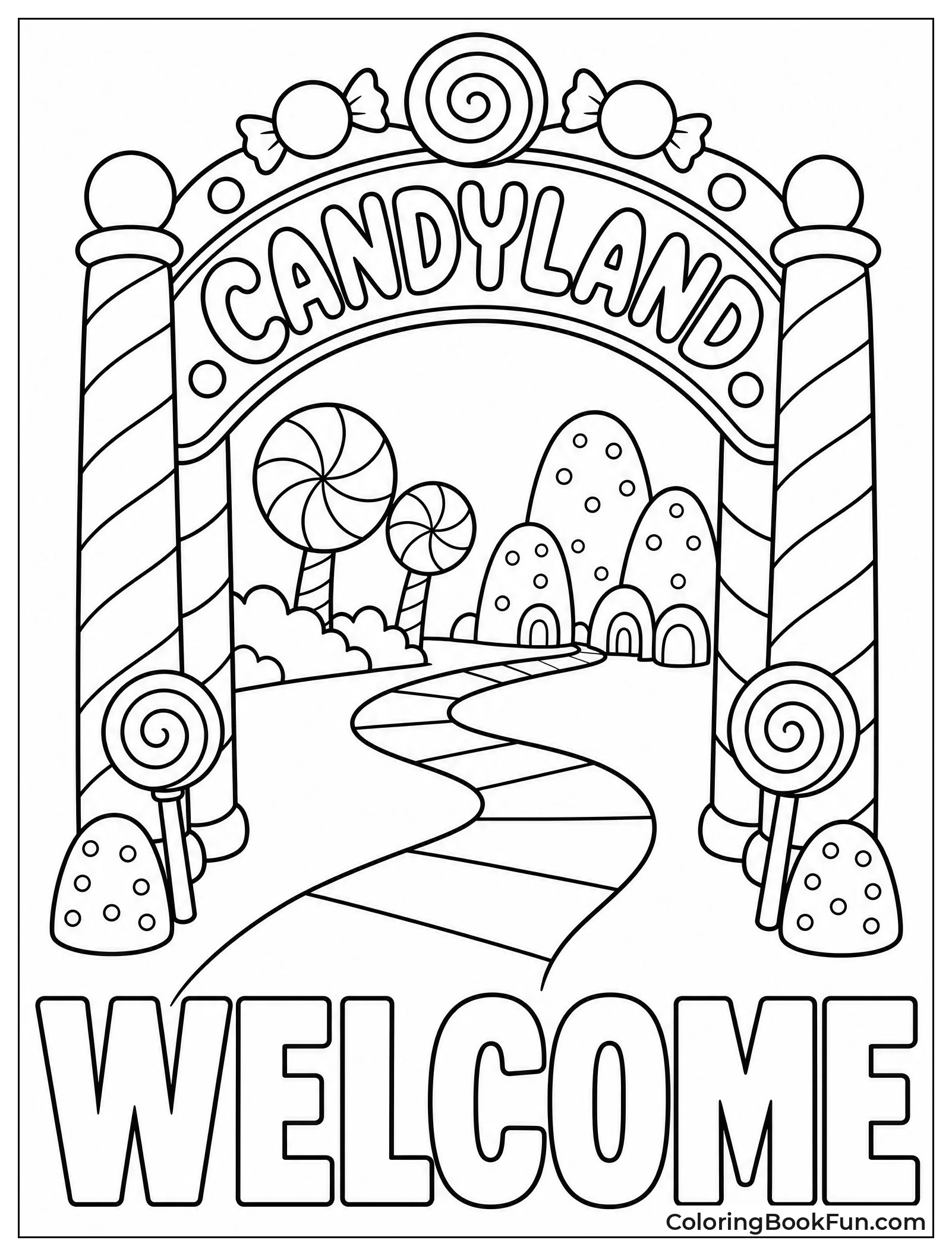 Archway Welcomes Everyone to Candyland