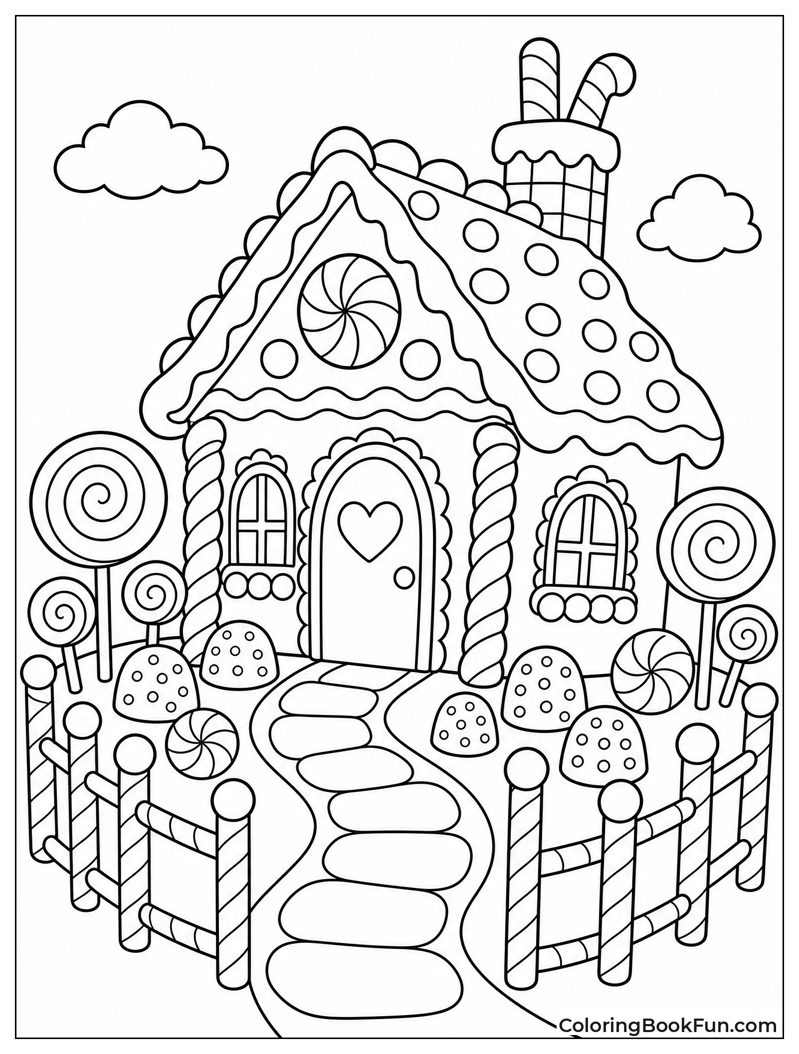 Gingerbread House Has Candy Garden