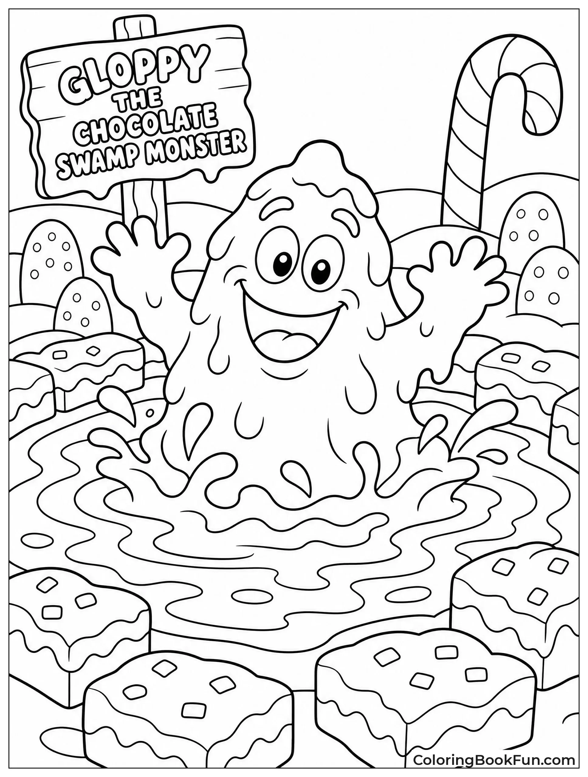 Gloppy Splashes in Chocolate Swamp
