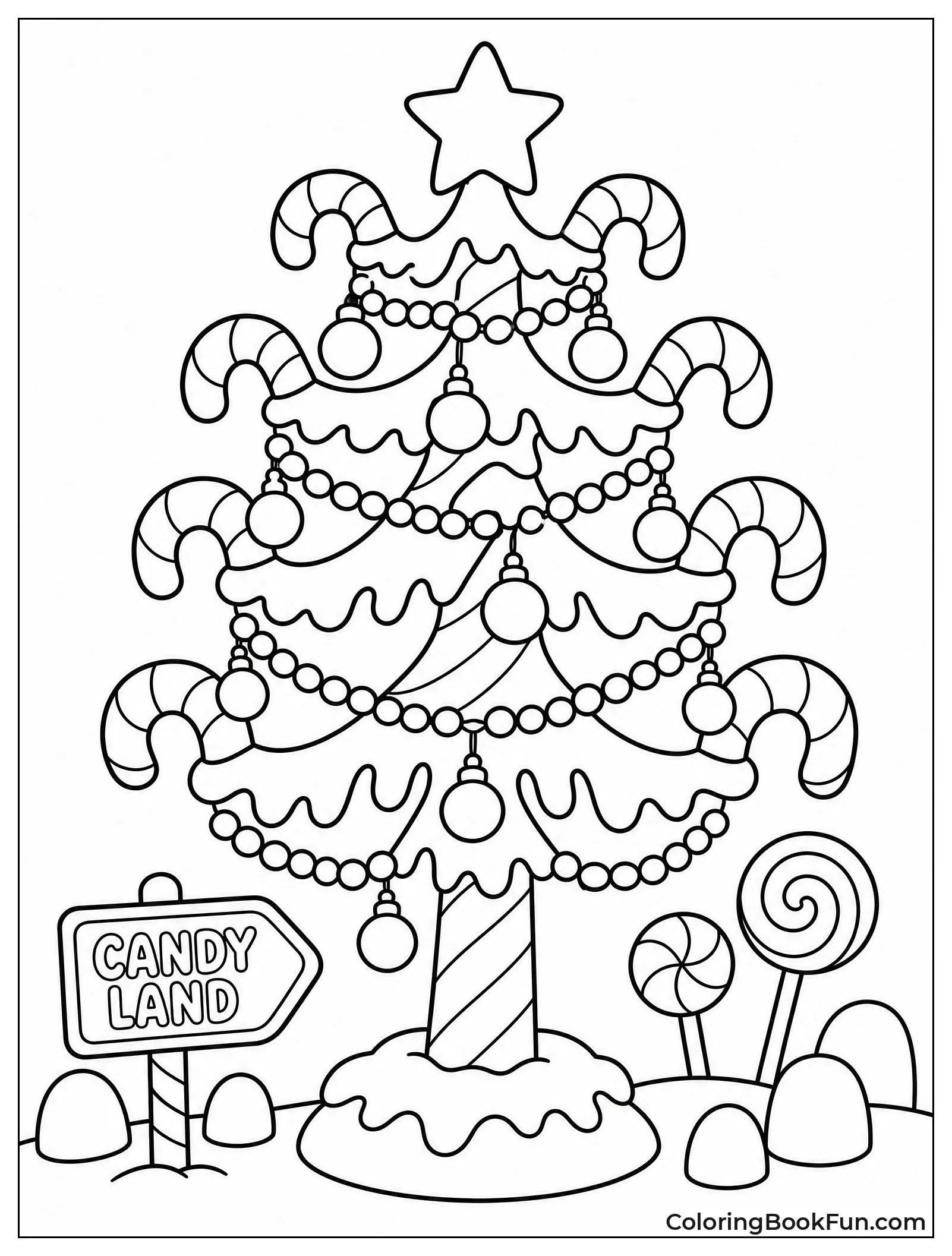 Candy Cane Tree Stands Tall