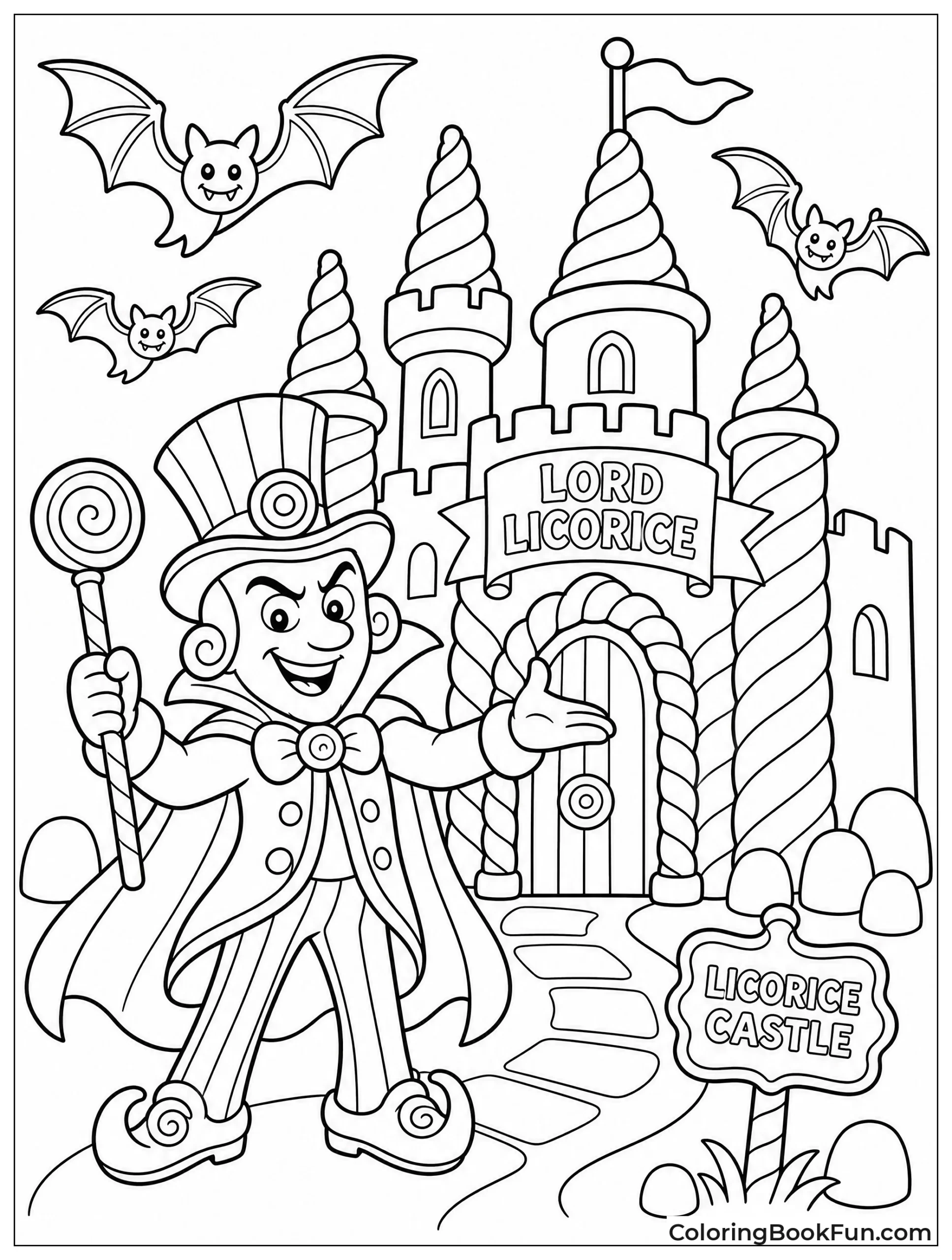 Lord Licorice Stands by Castle