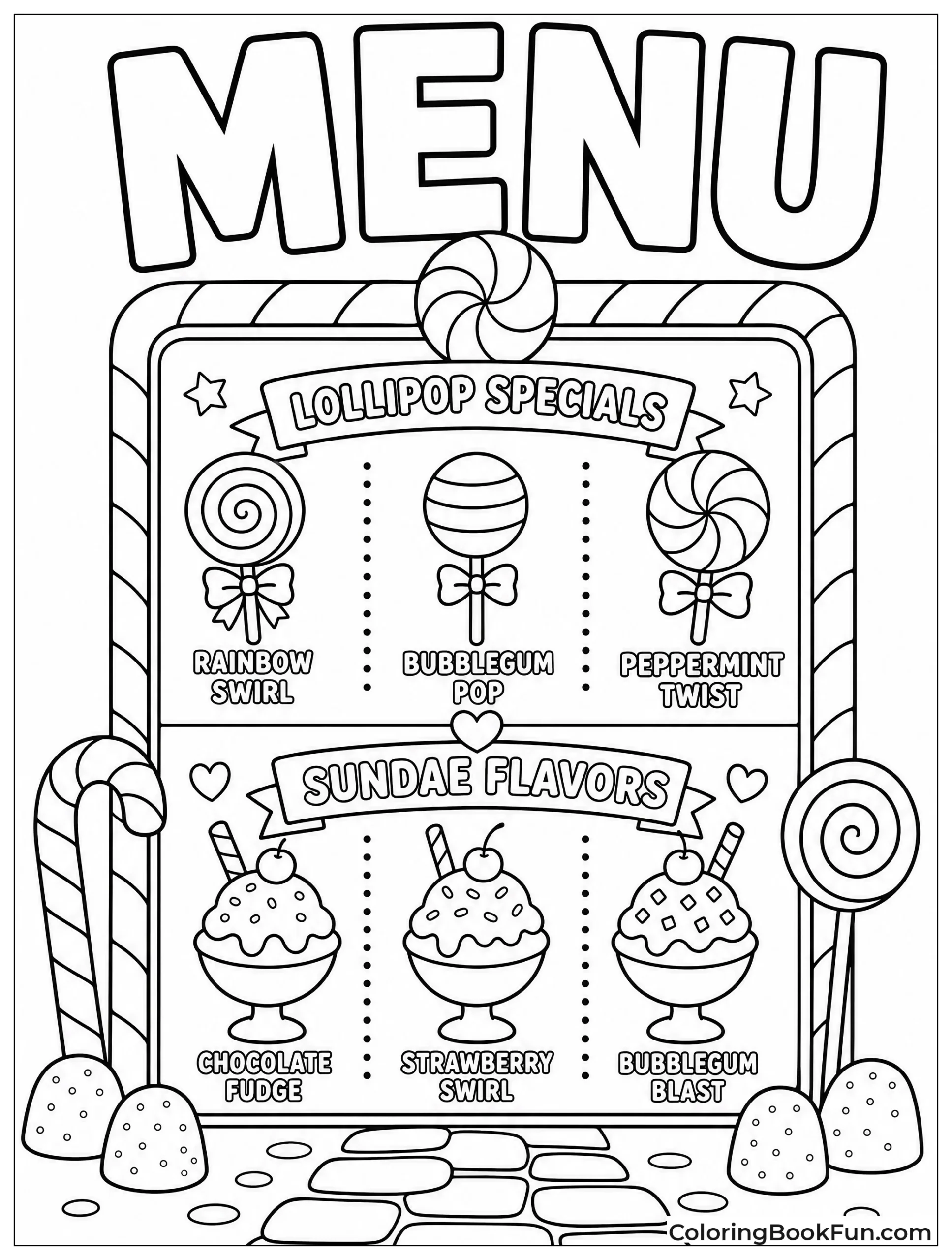 Menu Lists Tasty Treats