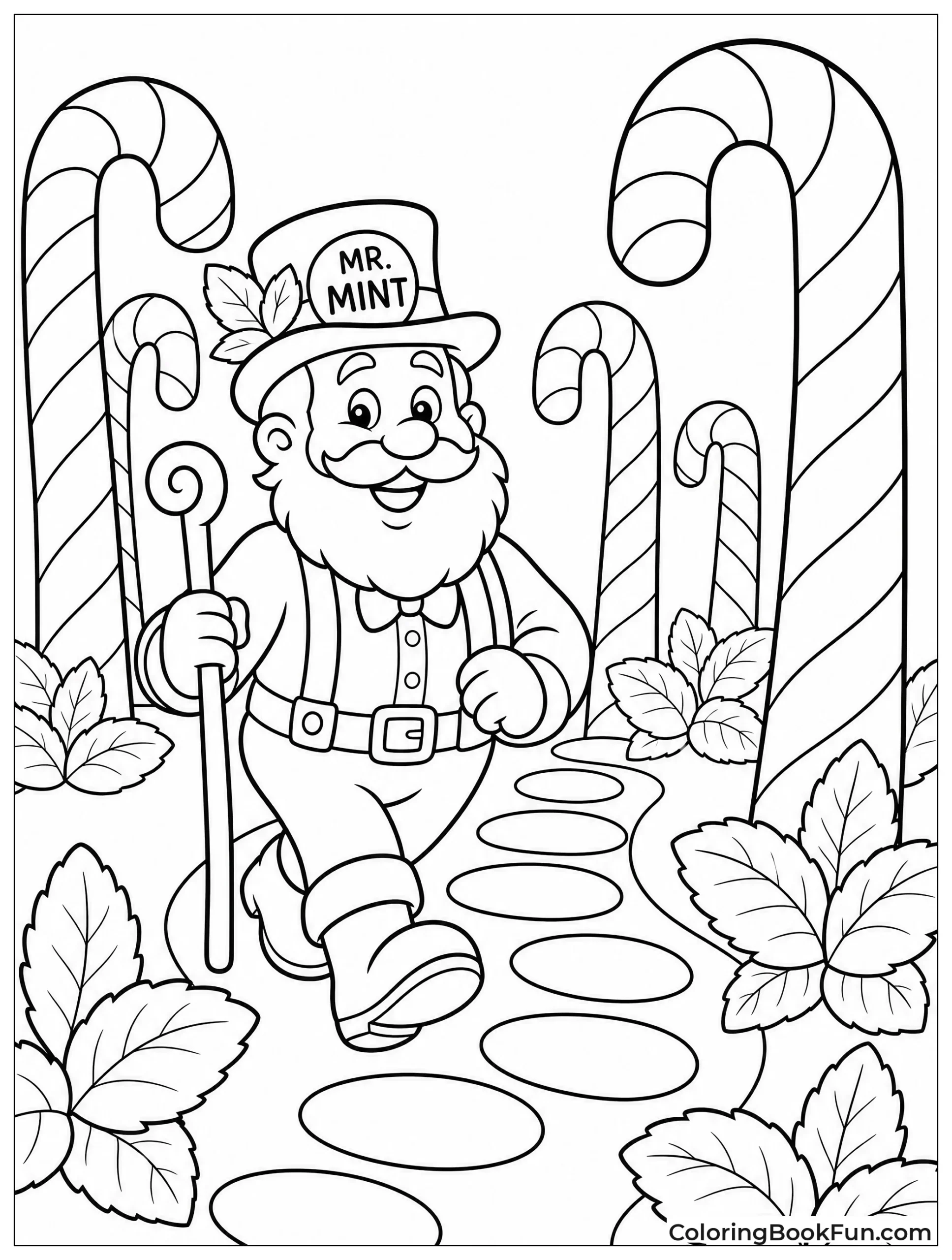 Mr Mint Walks Among Candy Canes