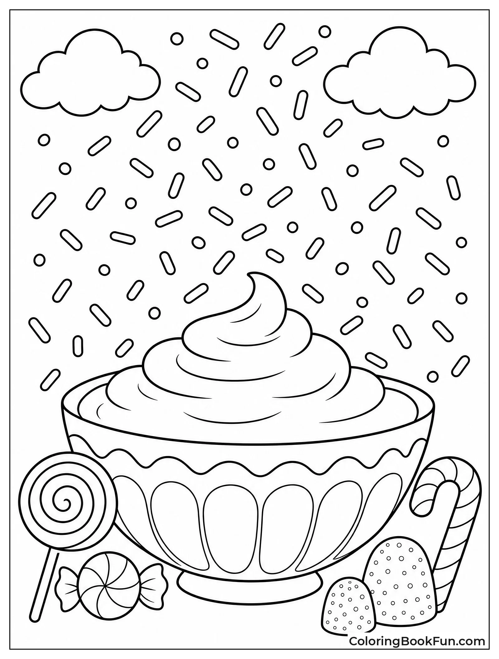 Sprinkles Fall into Pudding Bowl