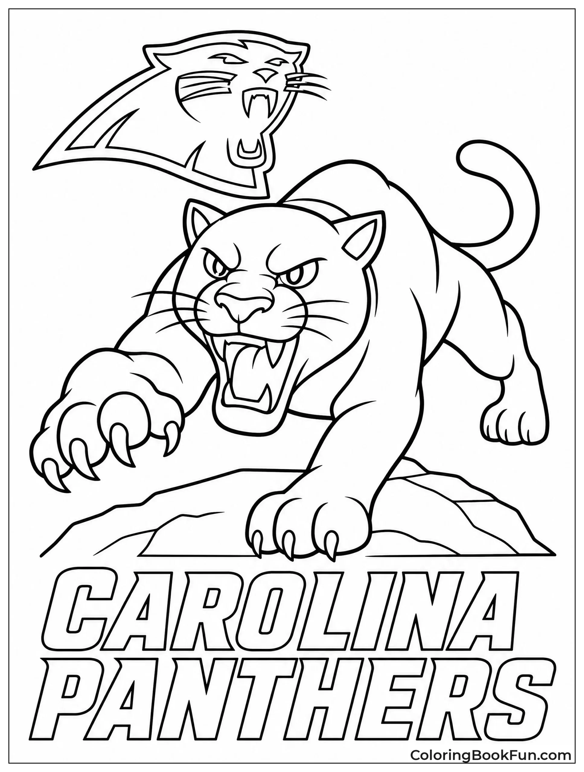 Carolina Panther Mascot Running Fast