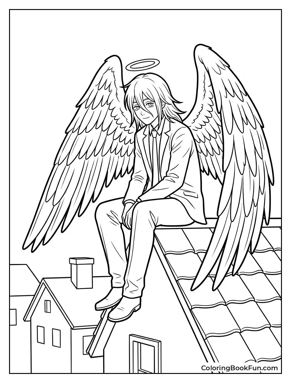 Angel Devil Sits on Roof