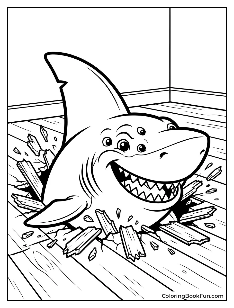 Shark Fiend Swims in Floor