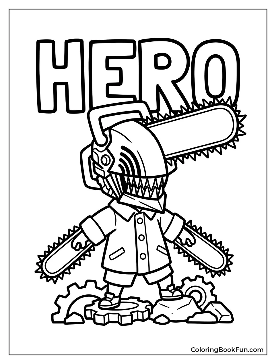 Chibi Chainsaw Man with Big Head