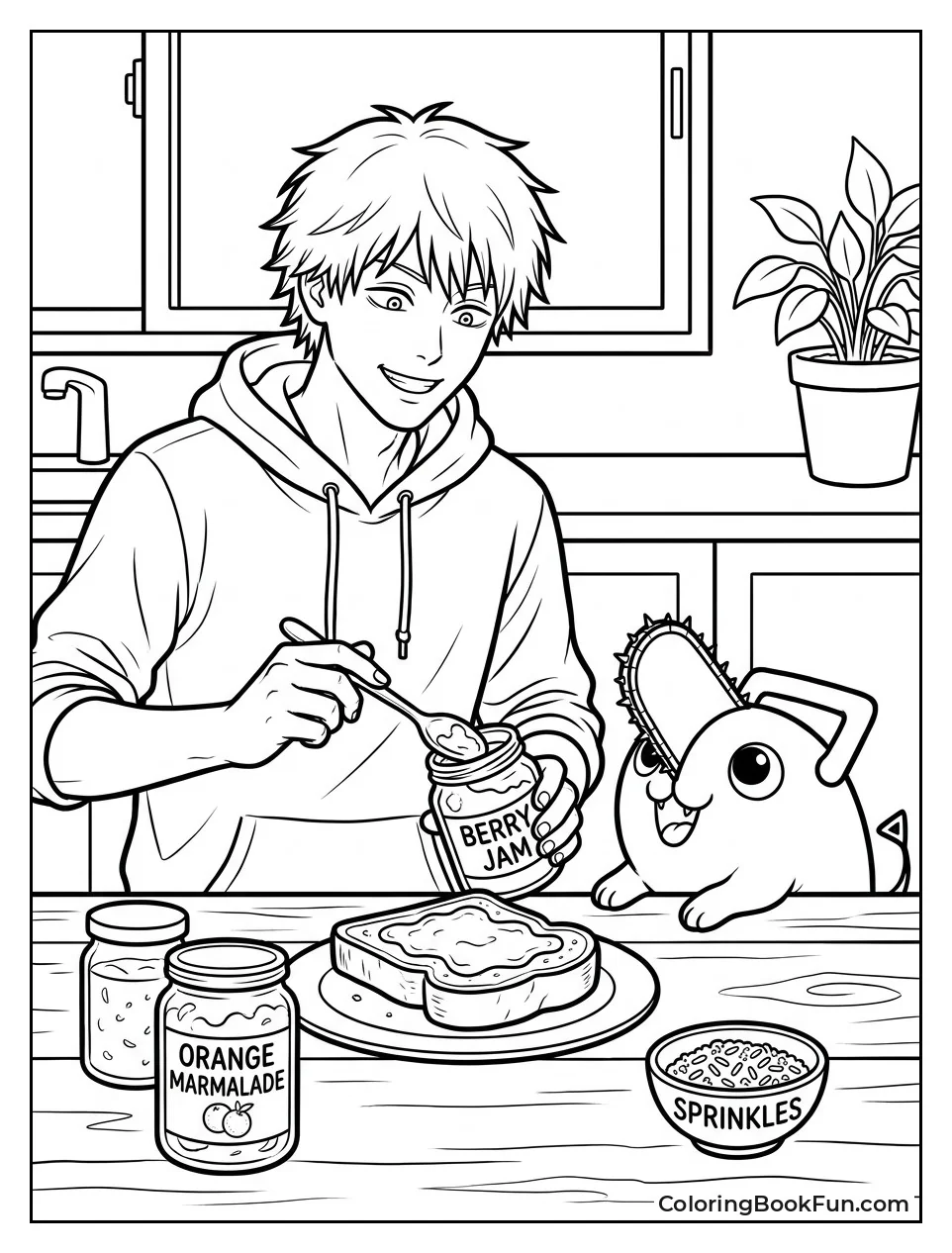 Denji Puts Jam on Toast