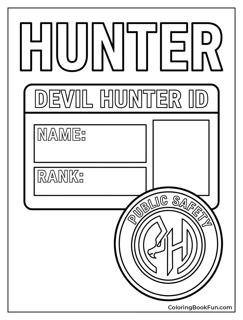 Big Public Safety Devil Hunter Badge