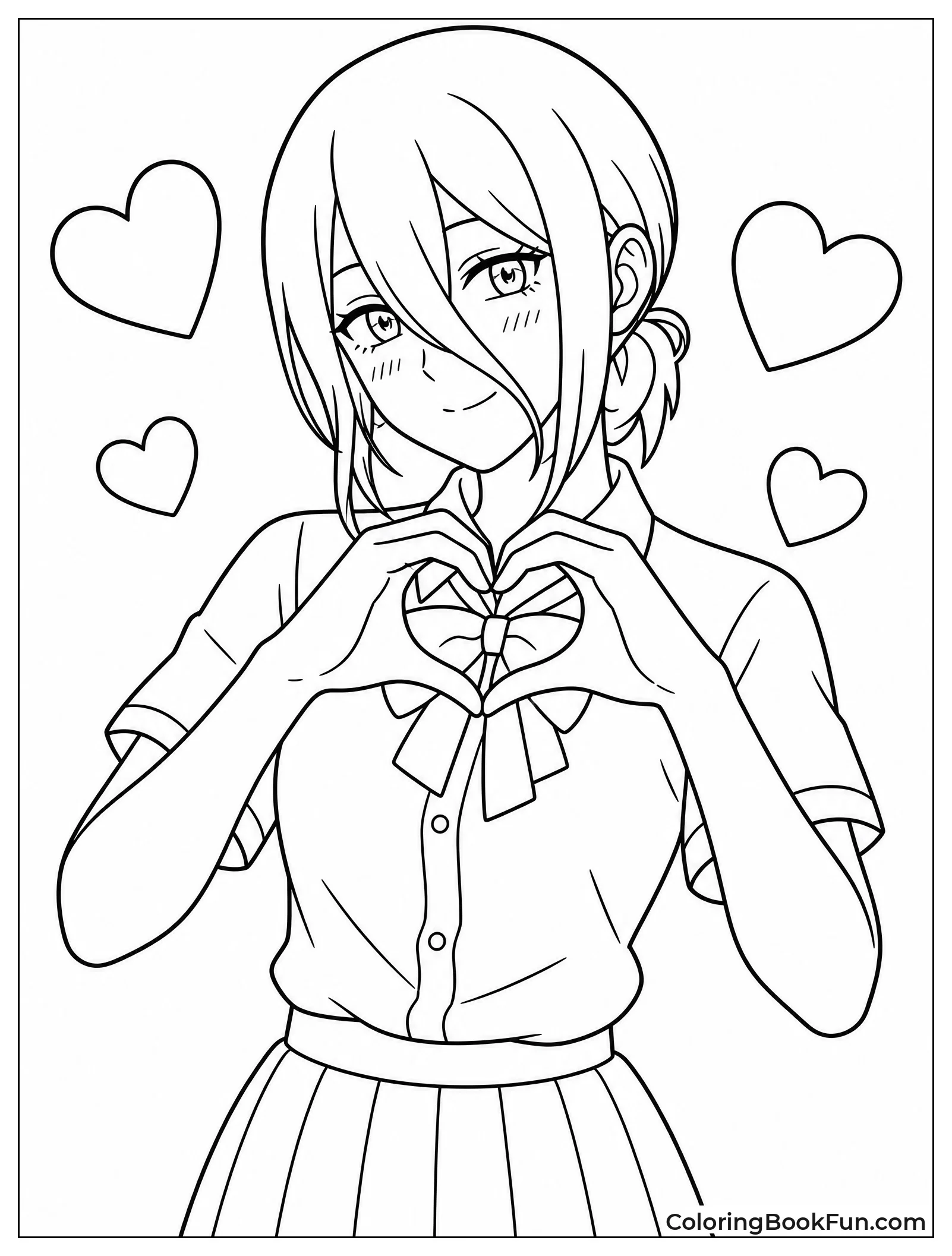 Reze Makes Heart with Hands