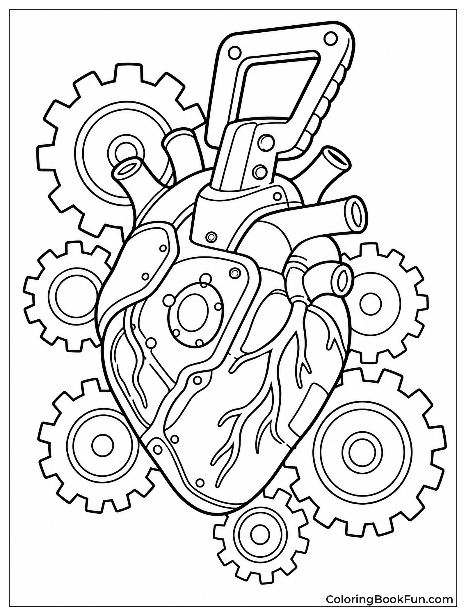 Mechanical Heart with Chainsaw